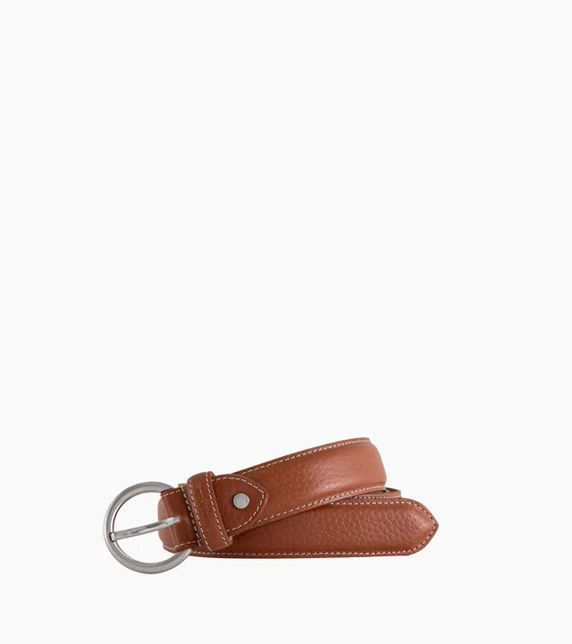 Le Tanneur Belts ceinture femme cuir grainé marron tan