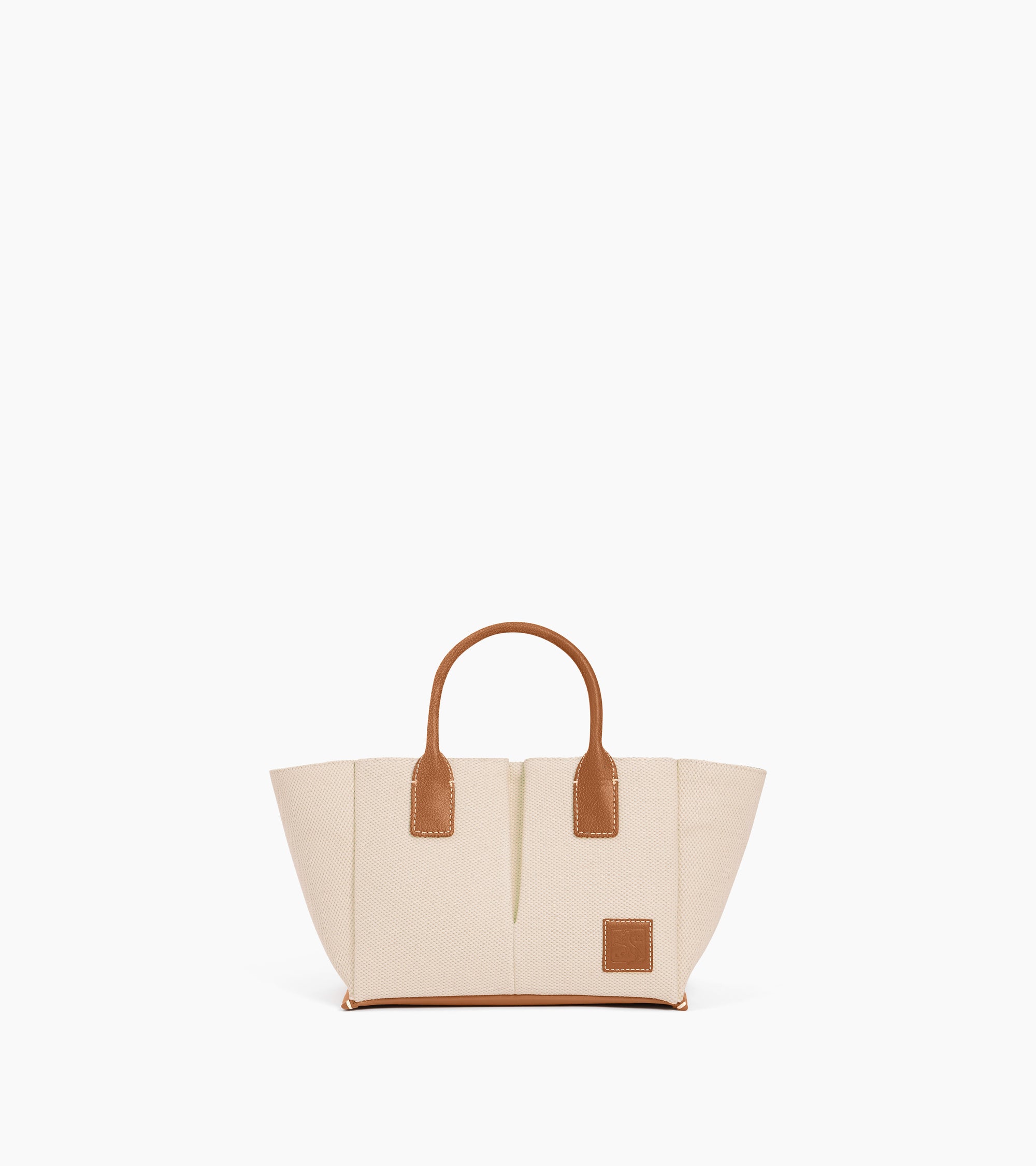 Le Tanneur Elena petit sac cuir toile naturel