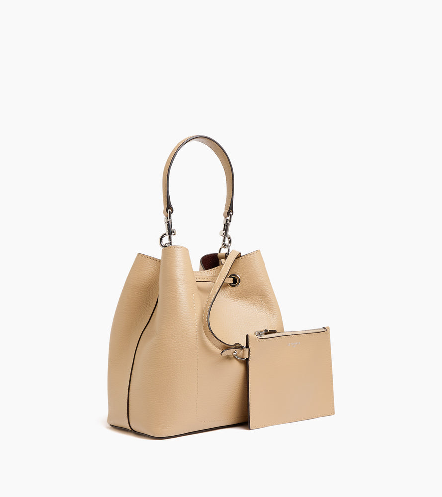 Le Tanneur Louise sac seau cuir grainé France