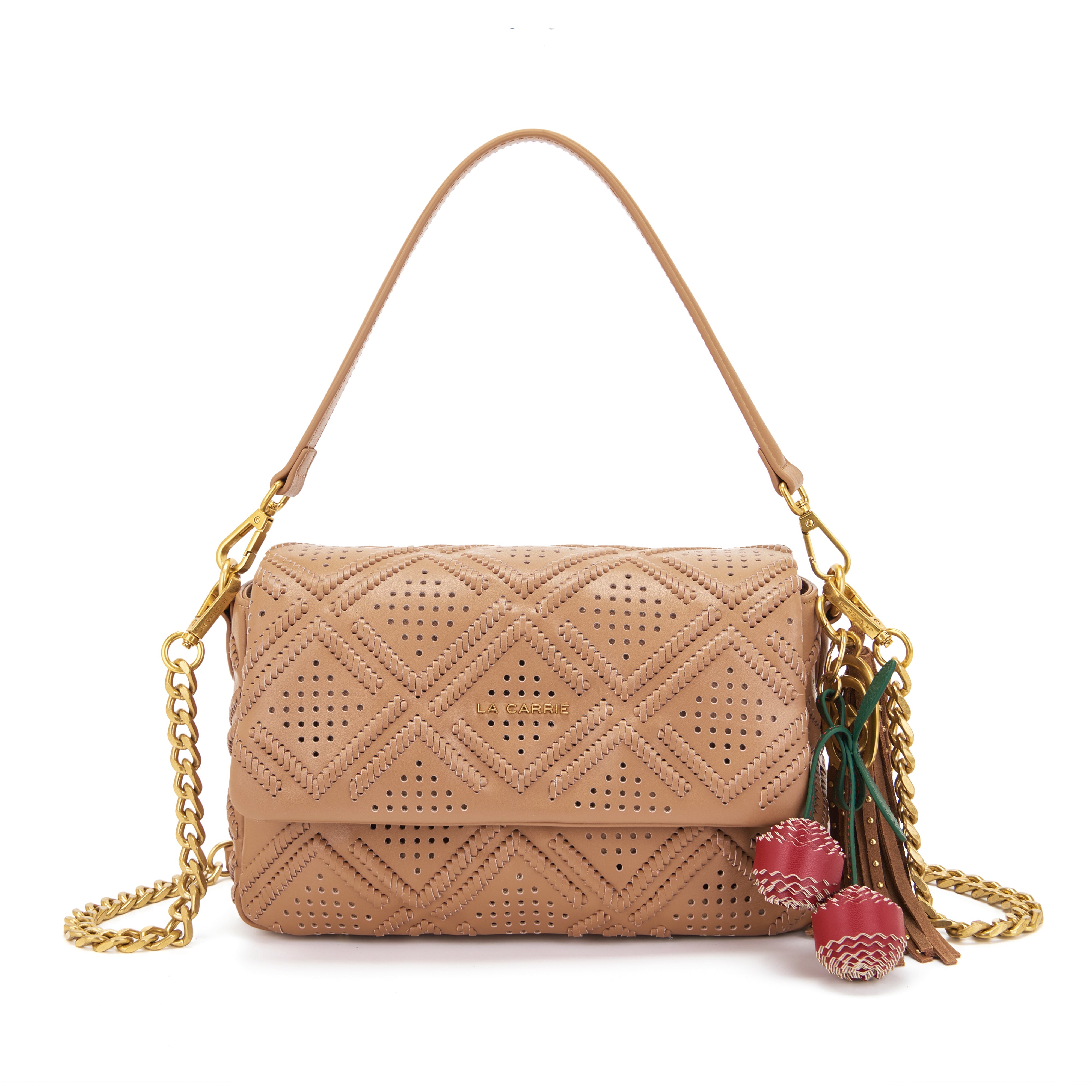 La Carrie Labyrinth sac bandoulière cotto 29 cm cuir