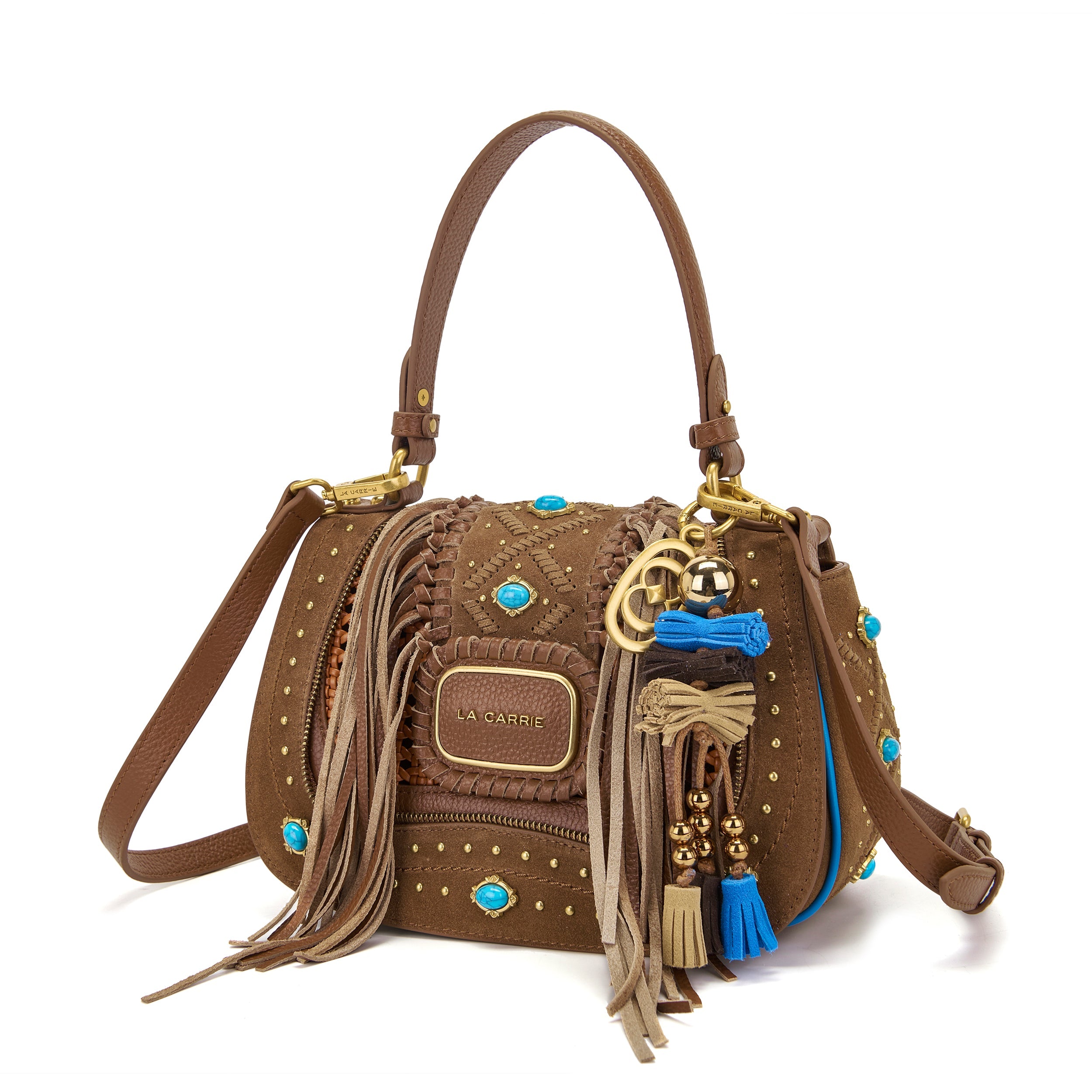 La Carrie Bag Jungle sac à main multi cuoio daim 26 cm