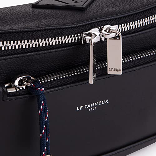 Le Tanneur Nathan Sac banane cuir grainé noir 18 cm