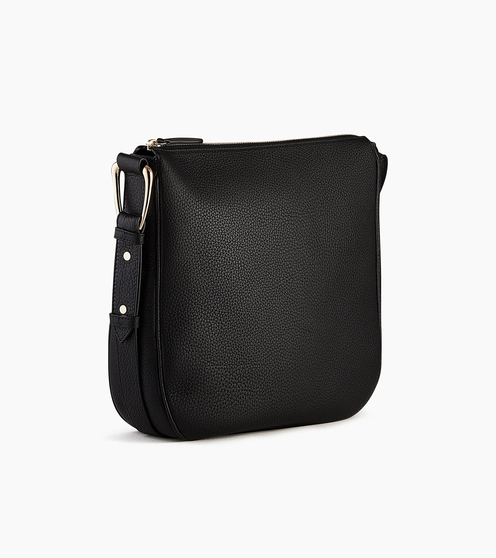 Le Tanneur Madeleine sac hobo moyen cuir grainé noir