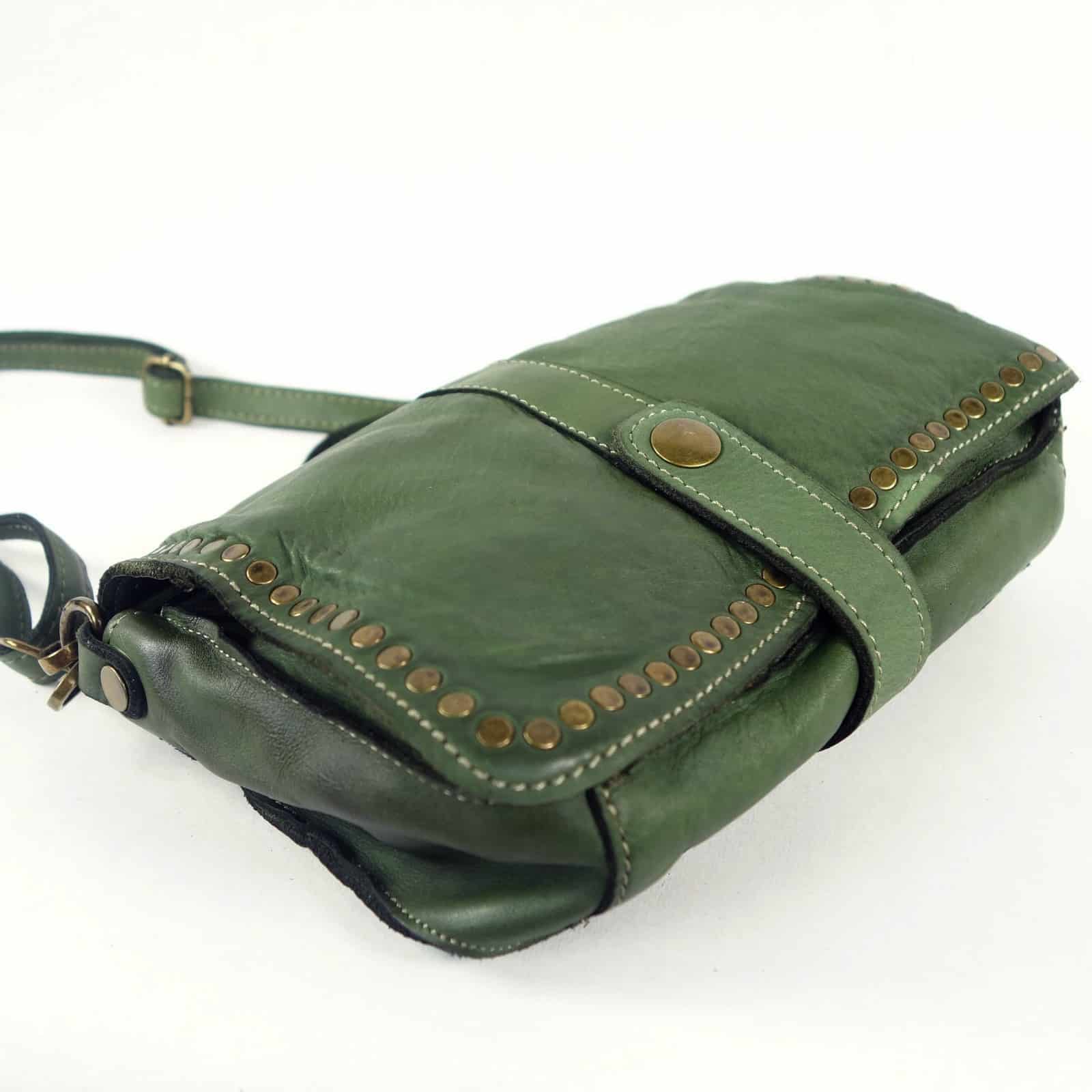 Collection Esprit Cuir Gena mini sac bandoulière cuir vert femme