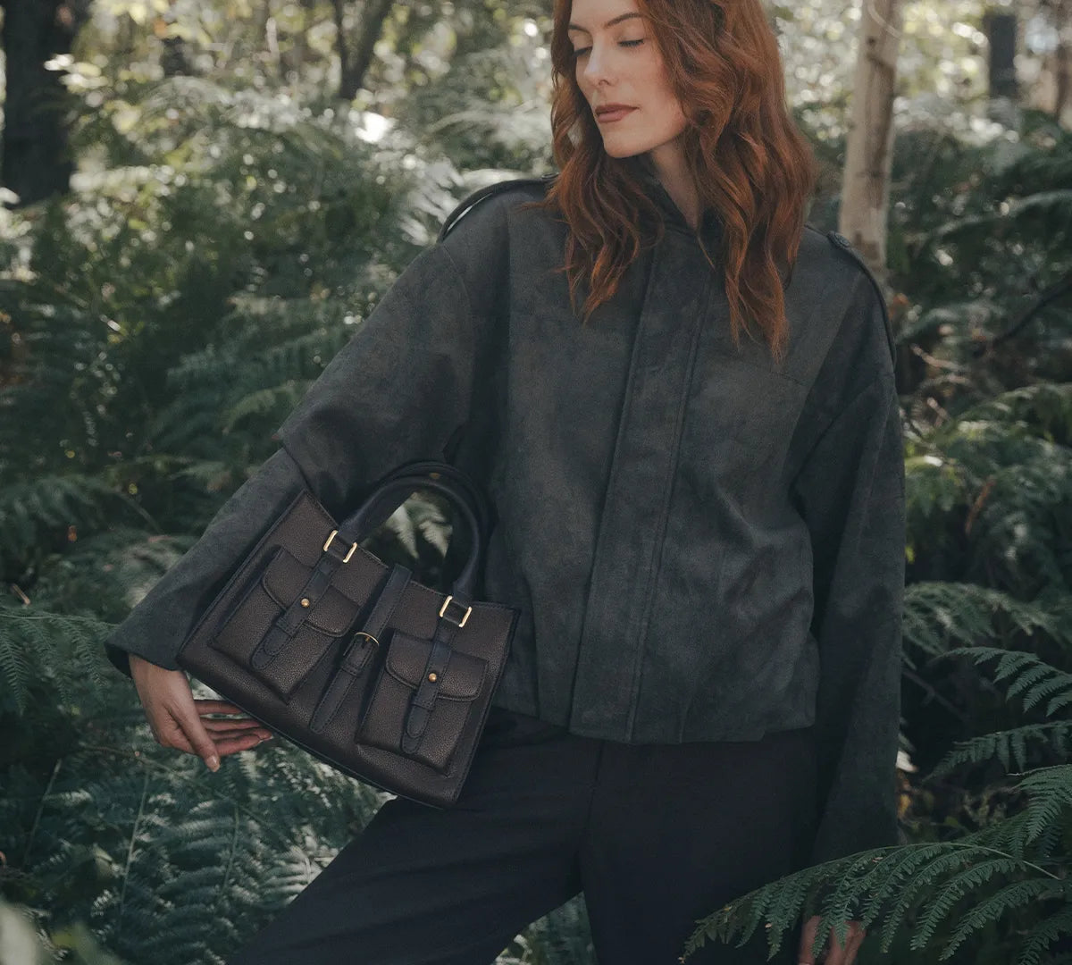 Mac Alyster Urbany sac à main marron chocolat boucle