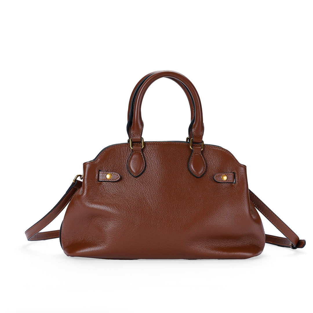 MAC ALYSTER VALERIA Sac à main Daim Cognac cuir 32,5 cm
