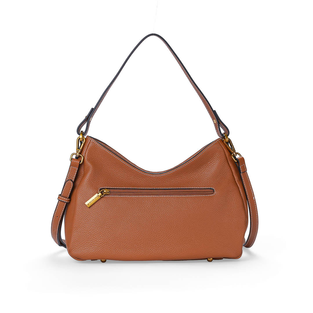 MAC ALYSTER ODALIA sac besace Marron Cognac cuir 31 cm