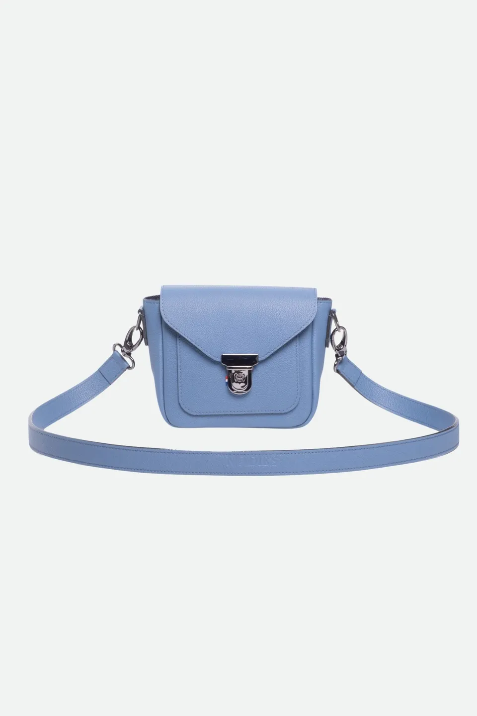 Nodie's Isée mini sac bandoulière bleu denim cuir France