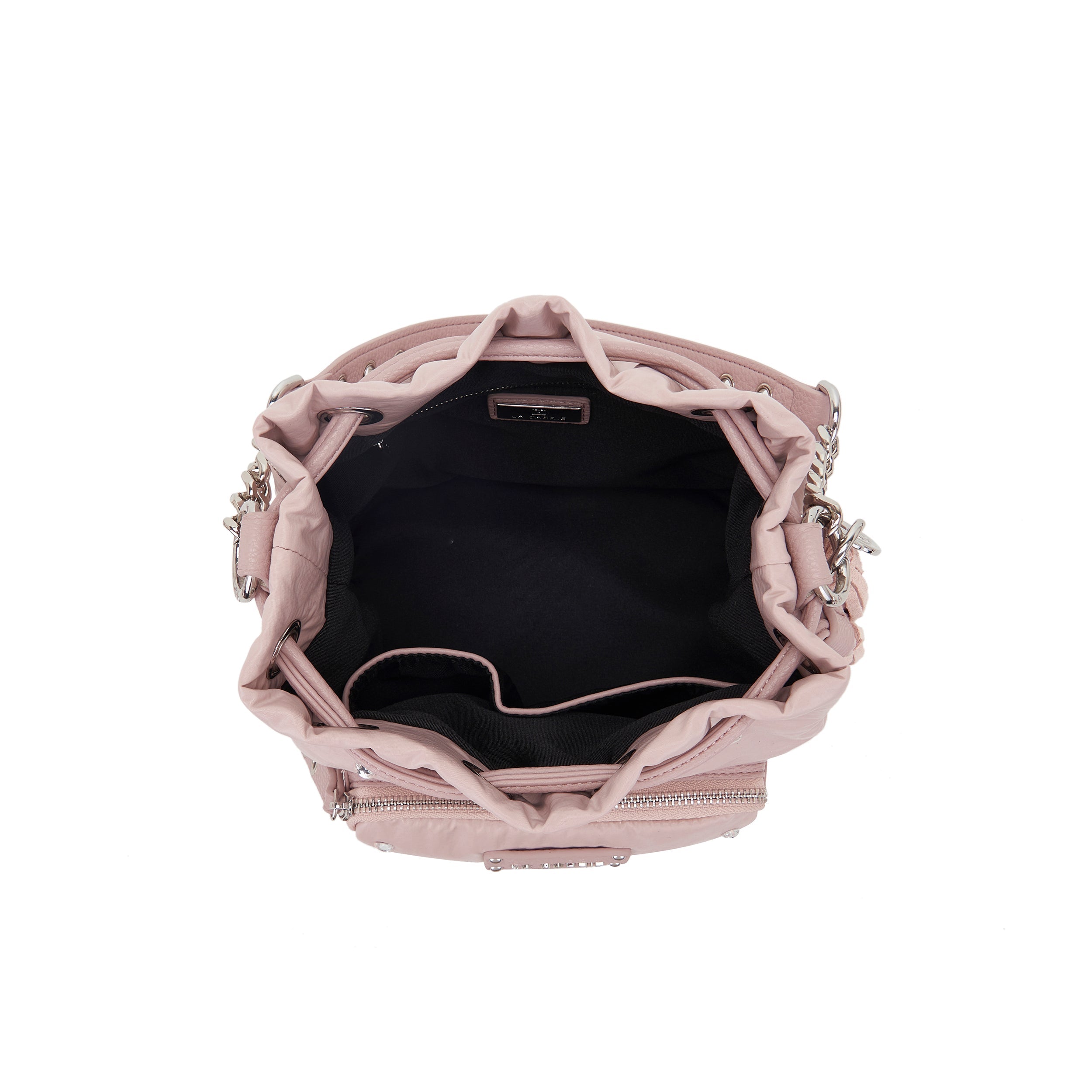 La Carrie Bag Wrinkled sac seau rose 24x26cm nylon