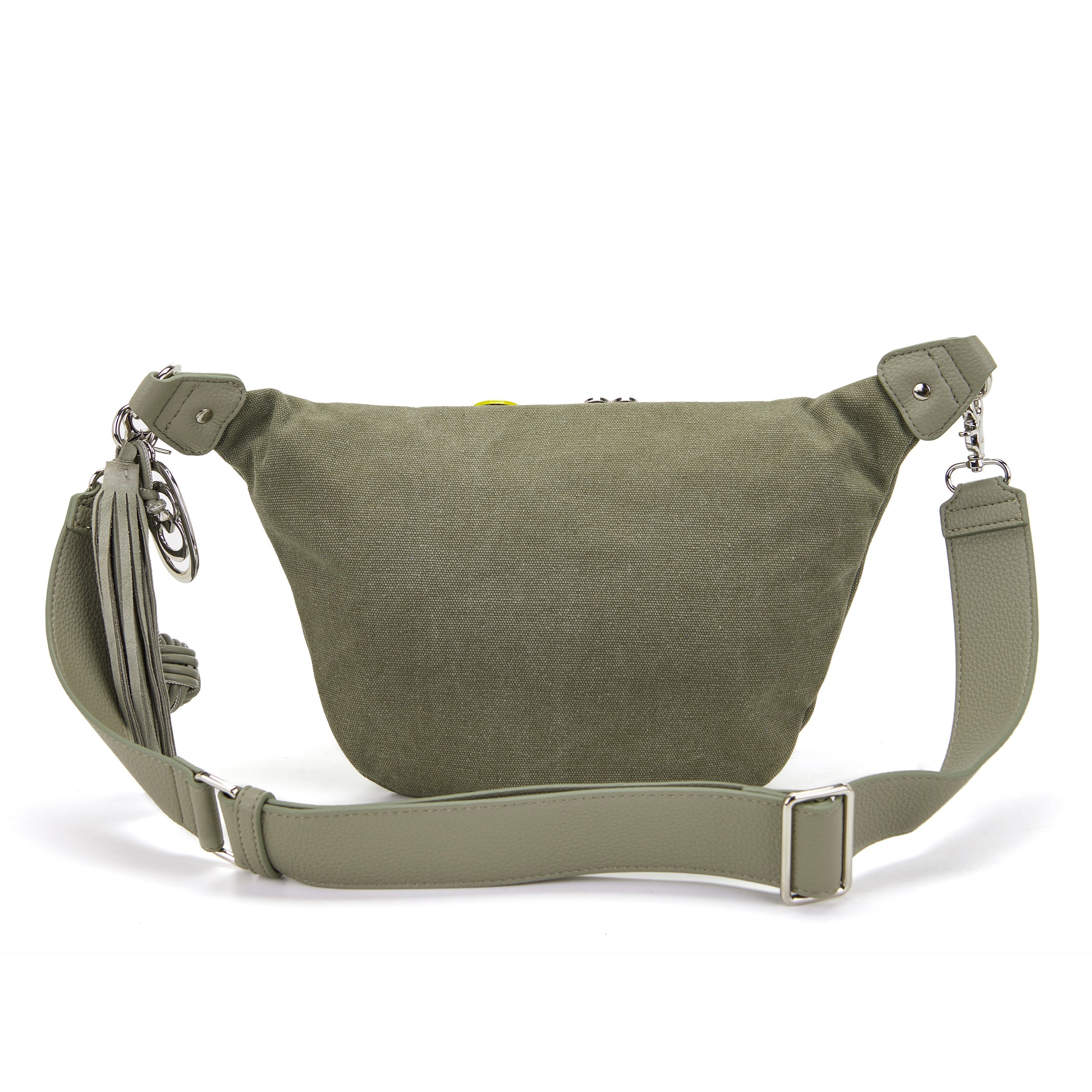 La Carrie Marsupio Pins sac banane vert toile 34x9x20 cm