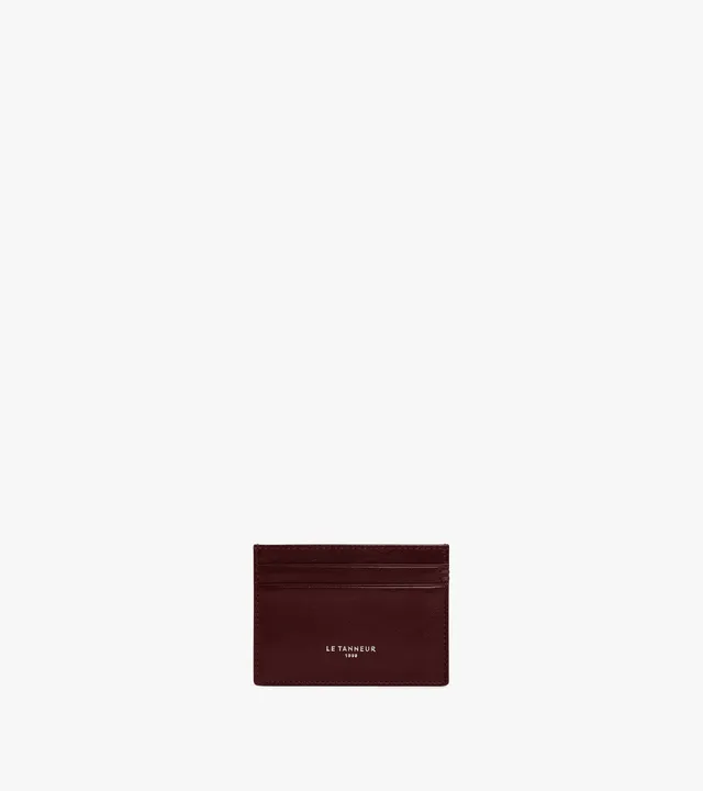 Le Tanneur Lucien porte-cartes cuir huilé rouge