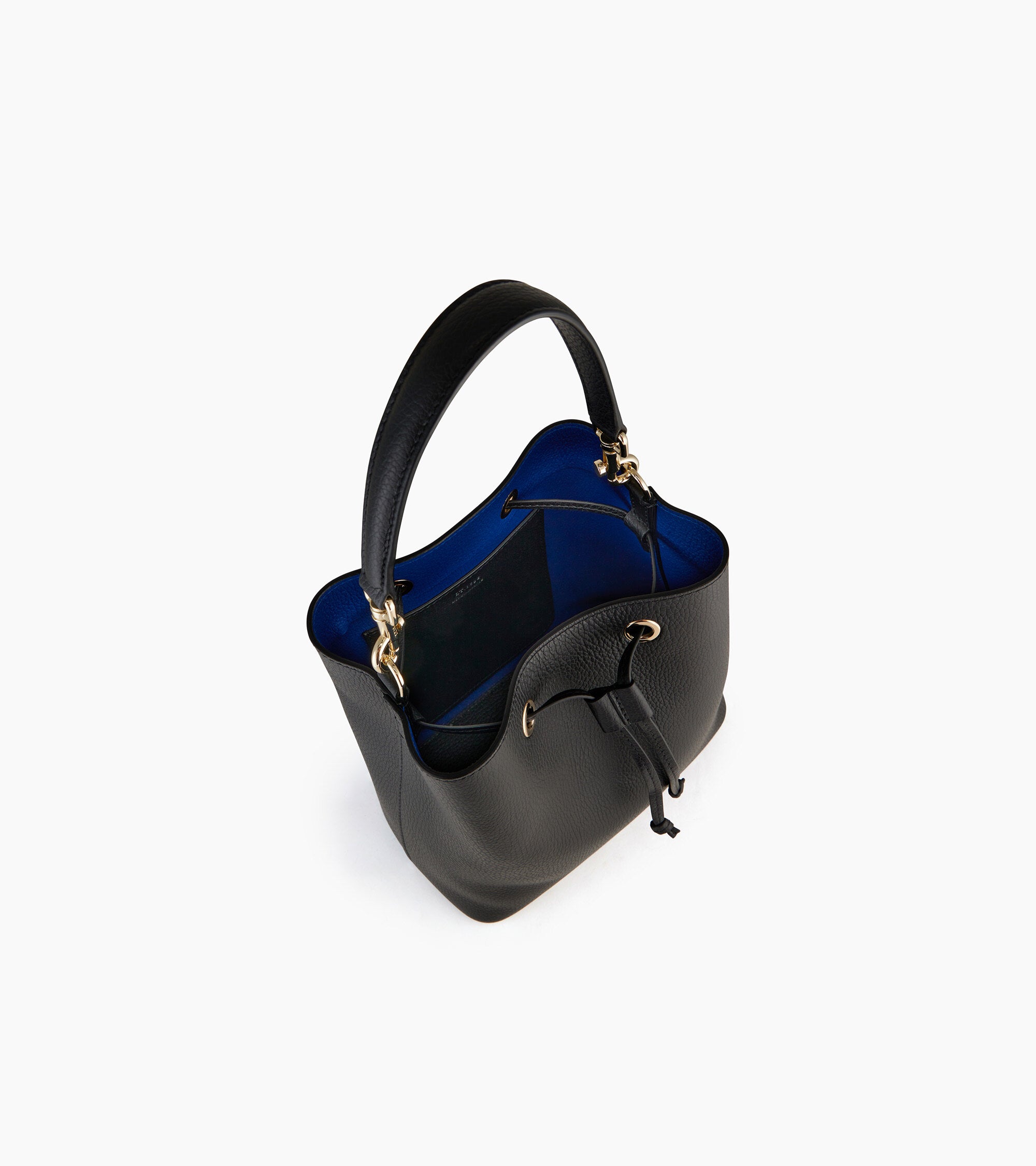 Le Tanneur Louise sac seau cuir grainé noir bandoulière France