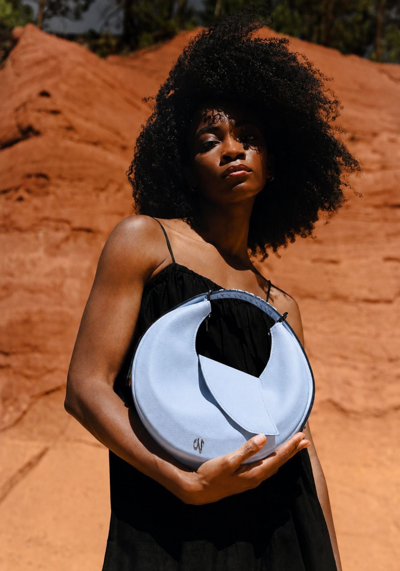 Nodie's Nouvelle Lune sac hobo bleu ciel cuir limité