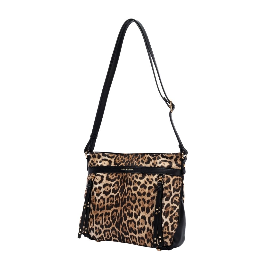 Mac Alyster Léopard sac trotteur léopard noir