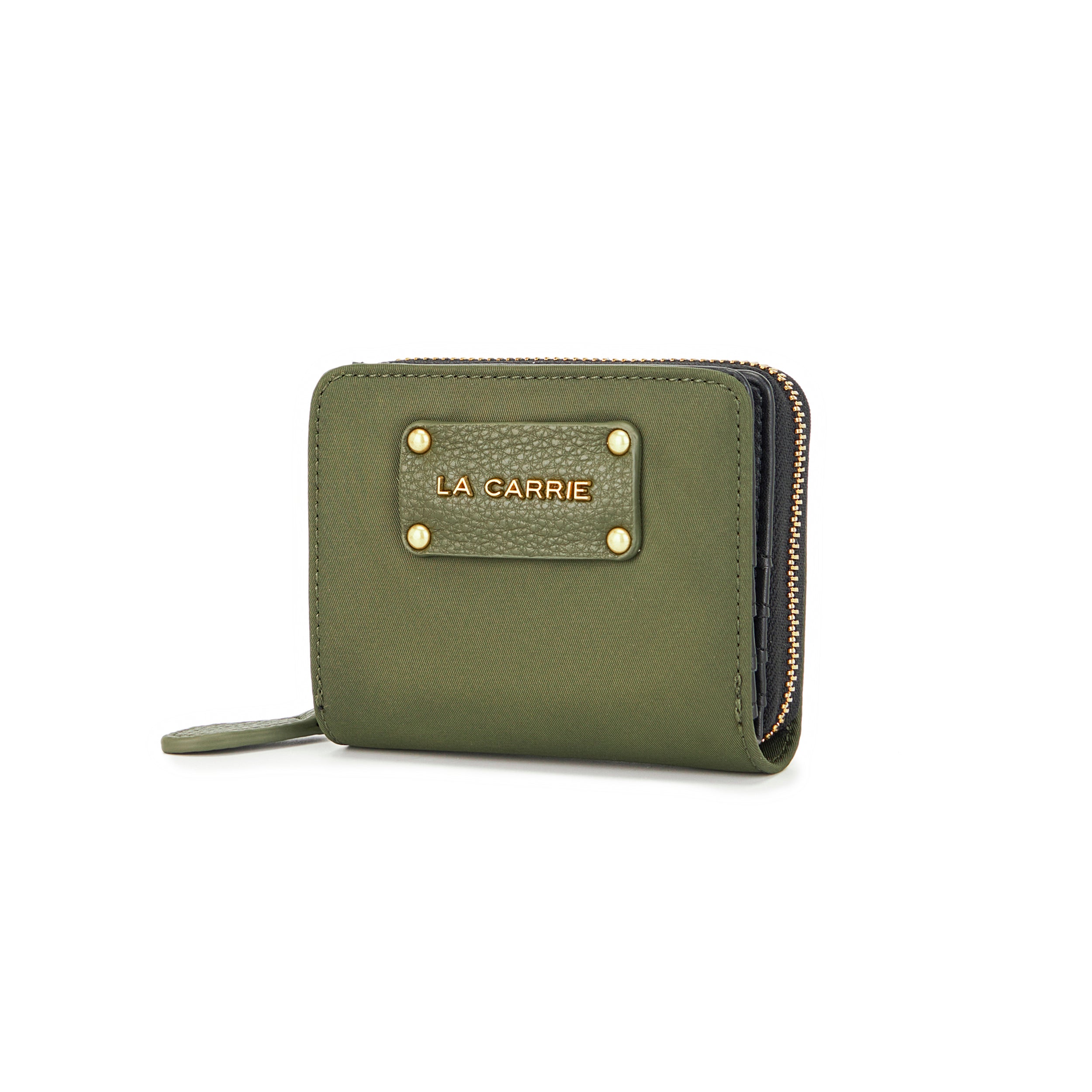 La Carrie Wallet portefeuille bordeaux nylon zip 12 cm