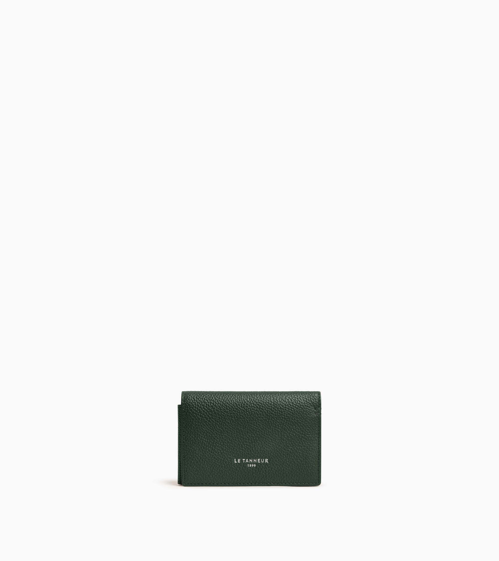 Le Tanneur Lucien porte-cartes cuir Green Malachite
