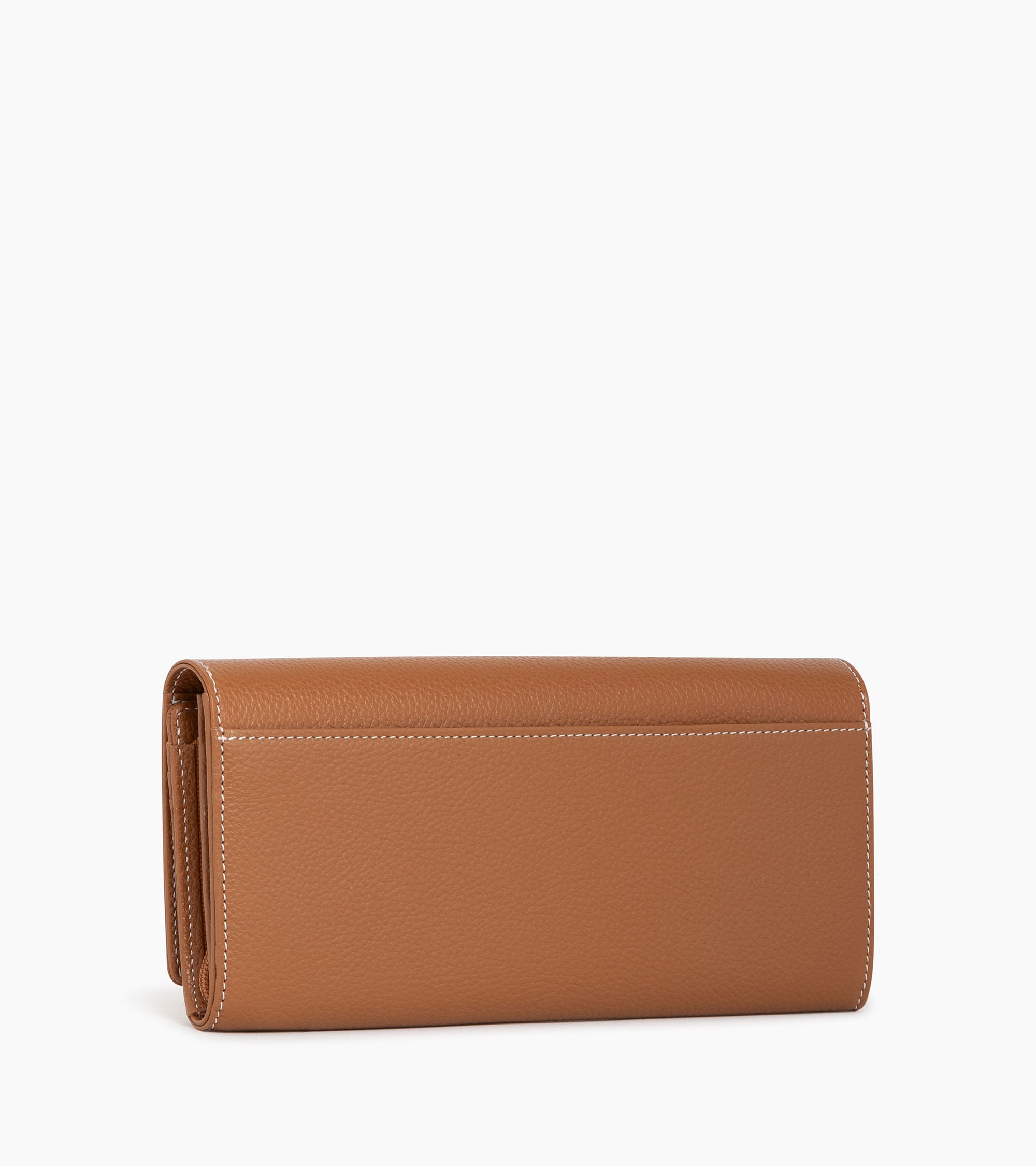 Le Tanneur Emilie compagnon cuir grainé Brown Tan RFID