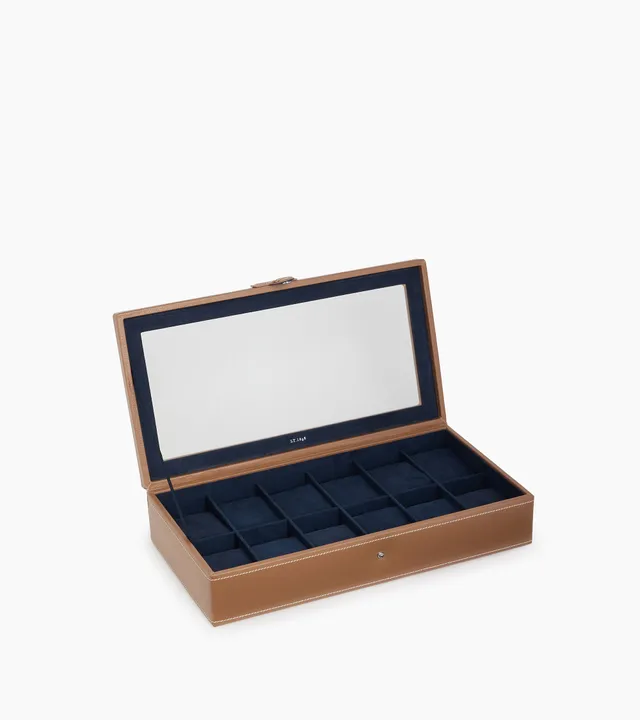 Le Tanneur Coffret 12 montres cuir naturel vitré