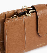 Le Tanneur Juliette portefeuille cuir grainé zip RFID