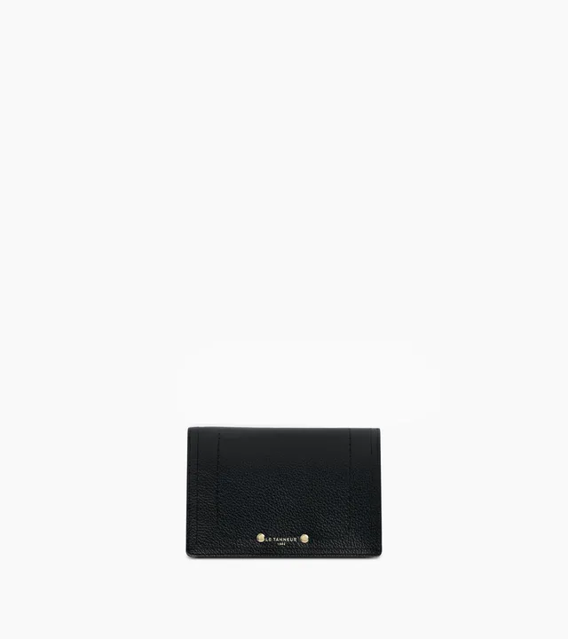 Le Tanneur Ella portefeuille cuir grainé noir moyen