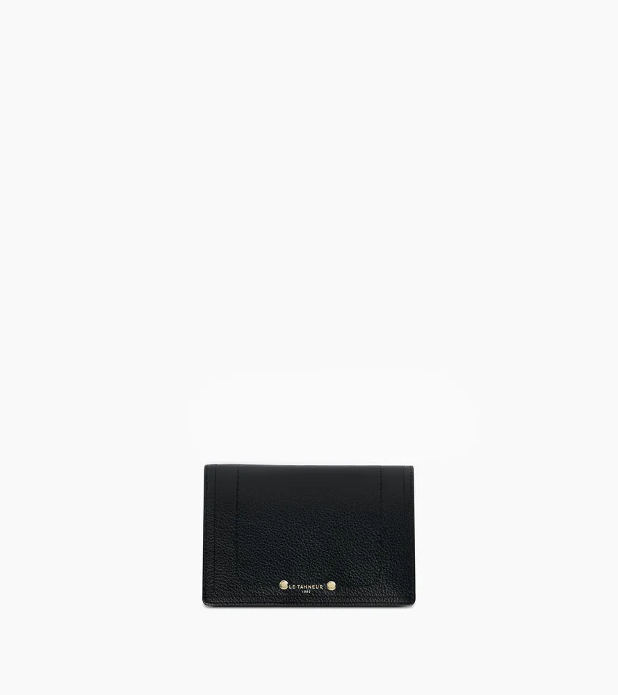 Le Tanneur Ella portefeuille cuir grainé noir moyen