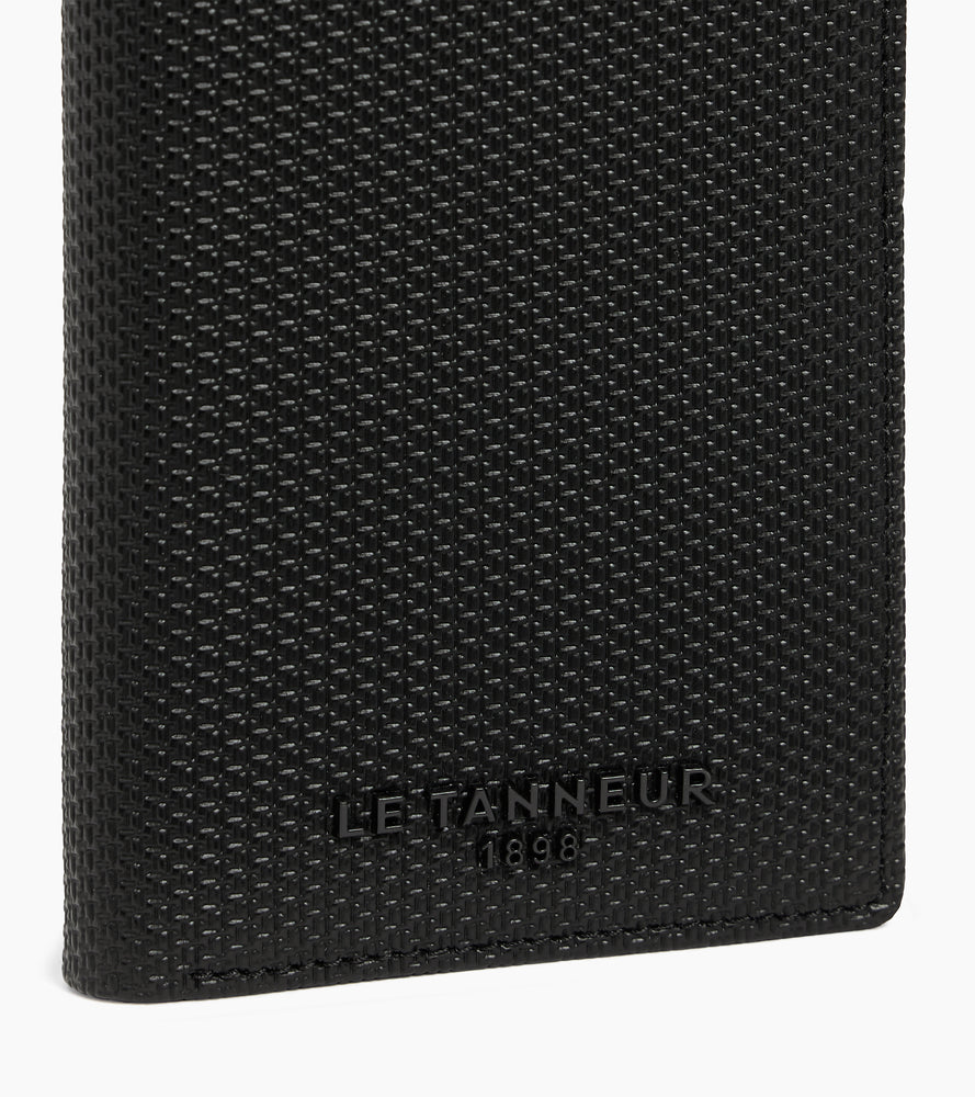Le Tanneur Emile Porte-cartes cuir vertical noir anti-RFID