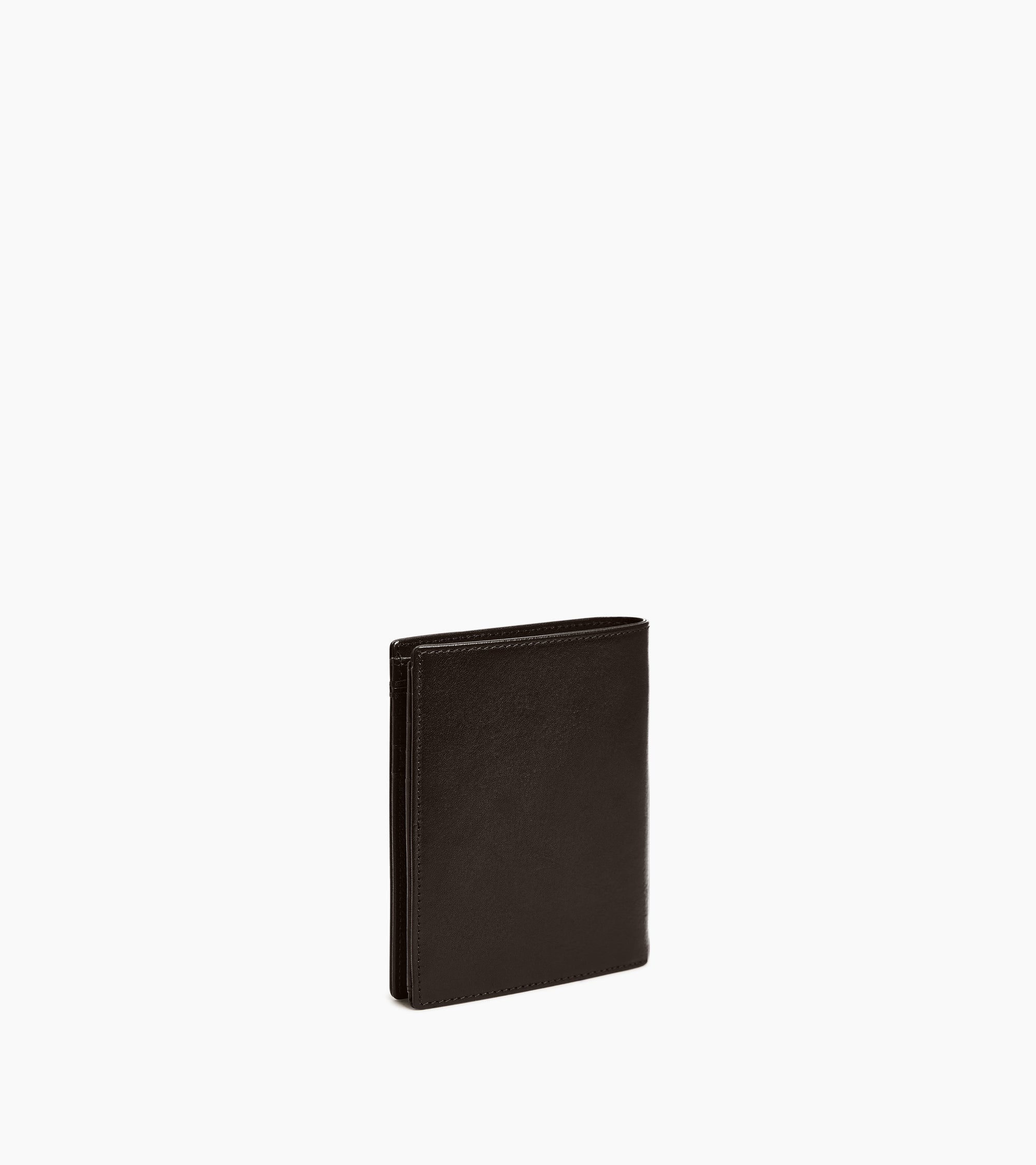 Le Tanneur Lucien Portefeuille Vertical Cuir Brown Coffee Zippé