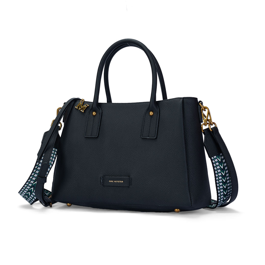 MAC ALYSTER Giulia sac à main Marron Cognac cuir vachette