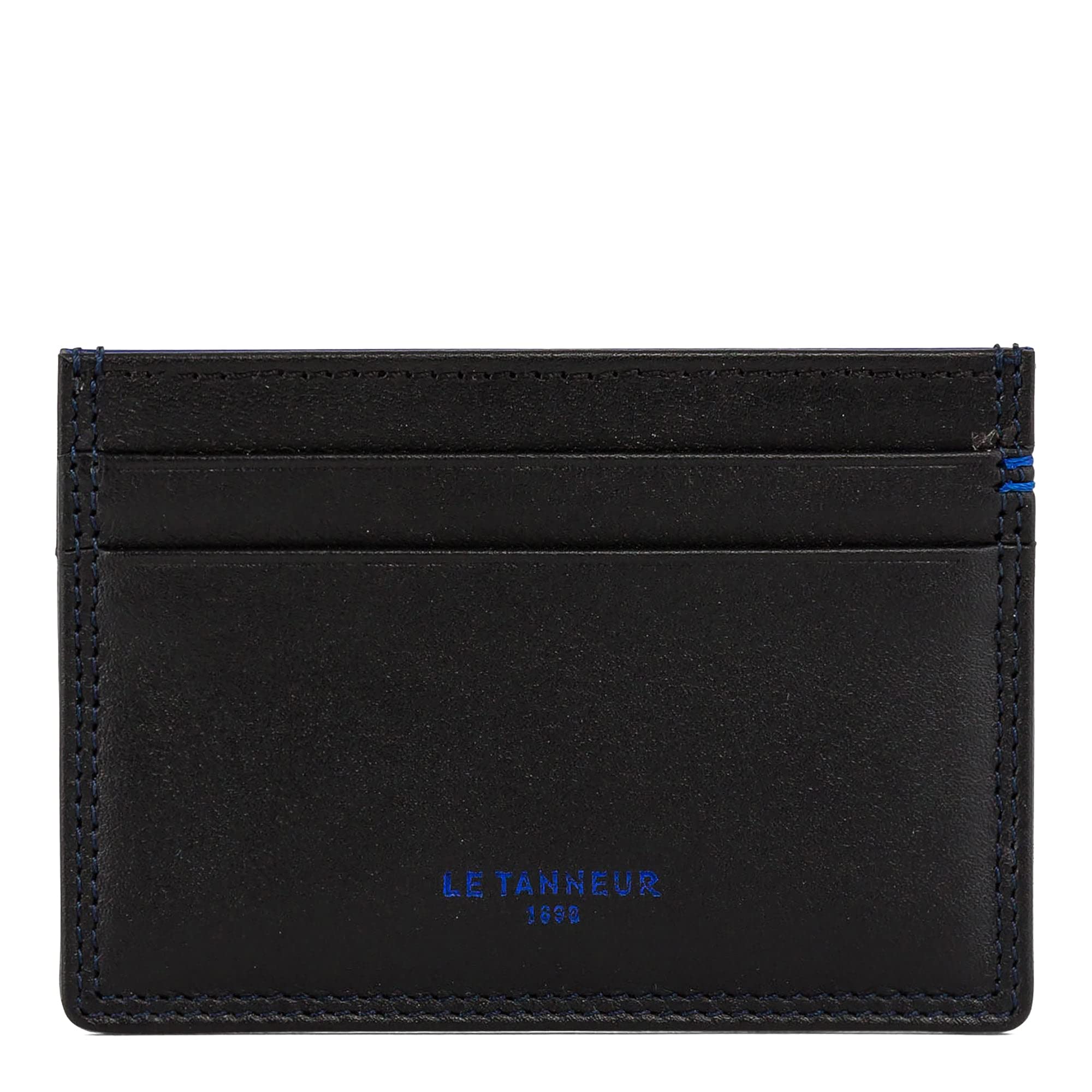 Le Tanneur porte-cartes cuir lisse noir 4 cartes anti-RFID