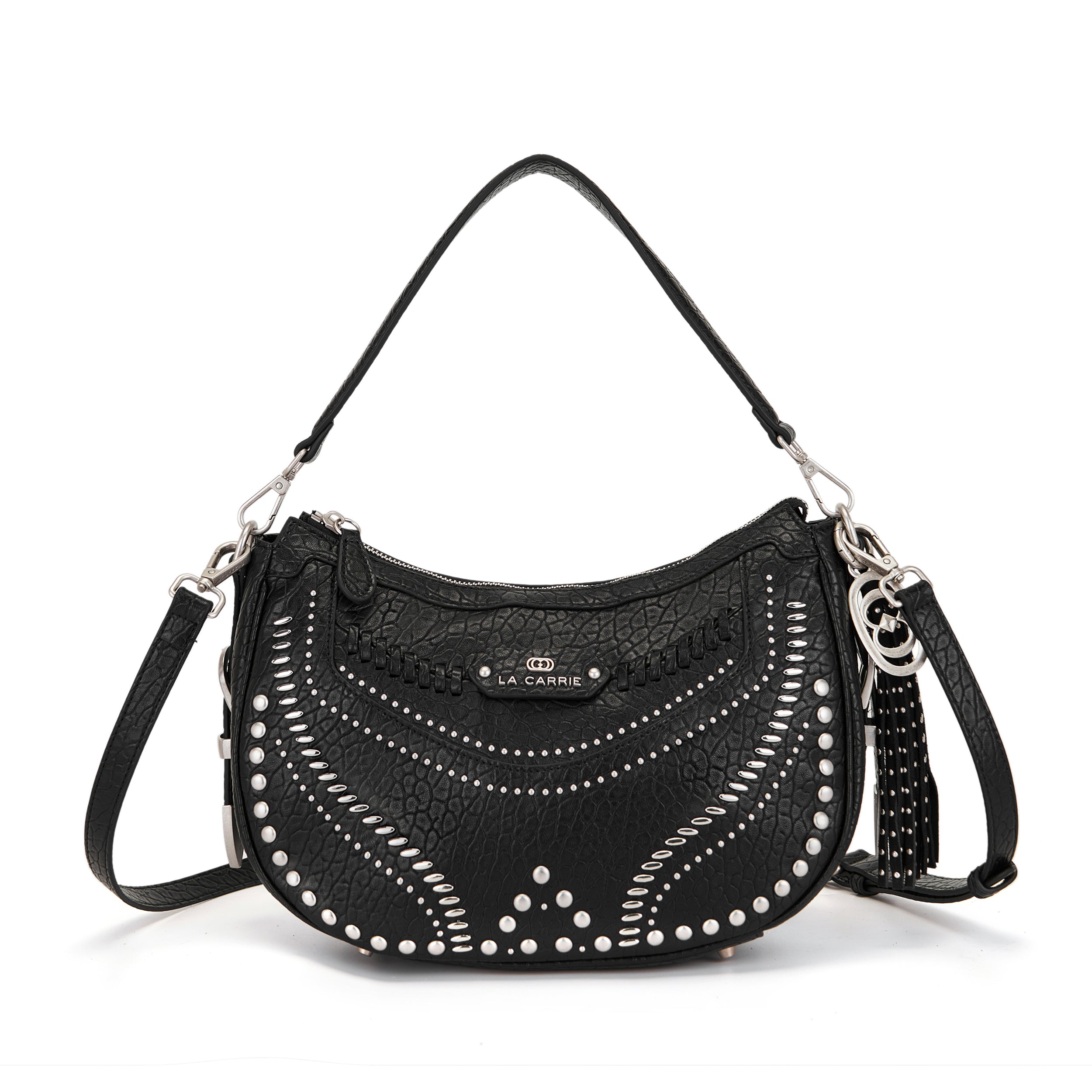 La Carrie Monterrey sac bandoulière noir clouté