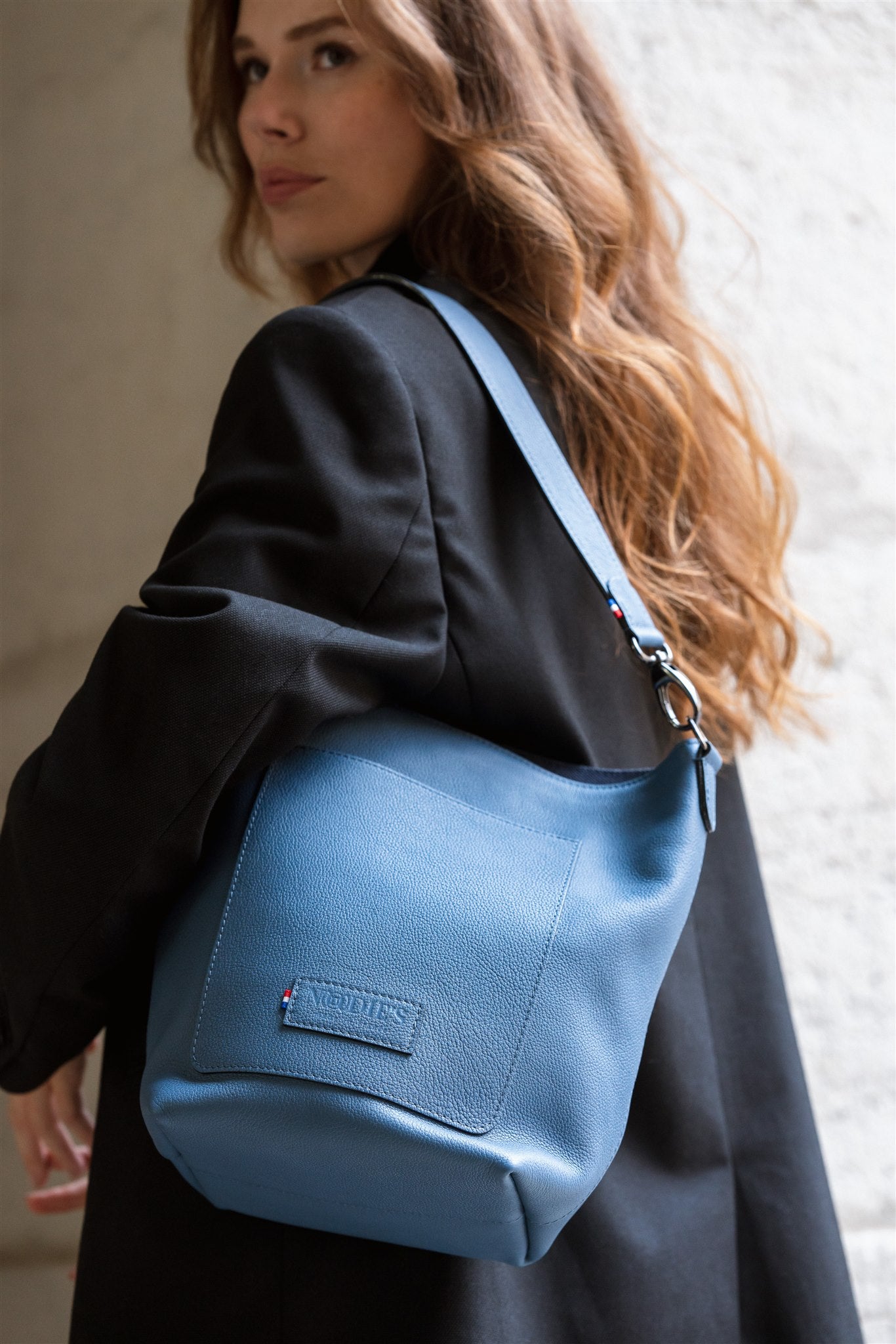 Nodie's Andy sac cabas cuir bleu denim