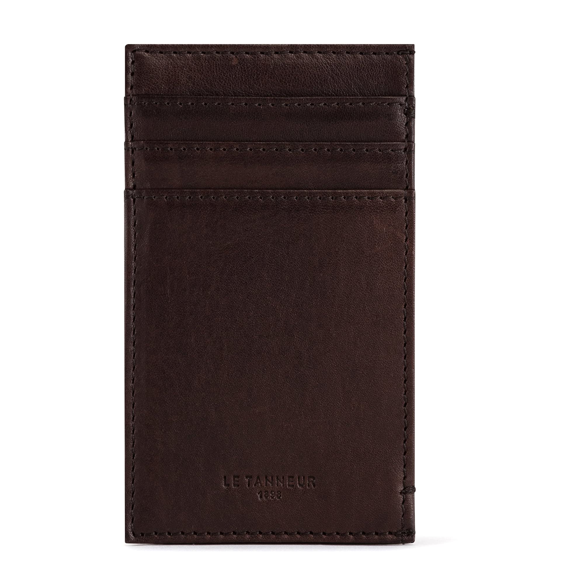 Le Tanneur Gary Porte-cartes vertical cuir huilé 7 cm
