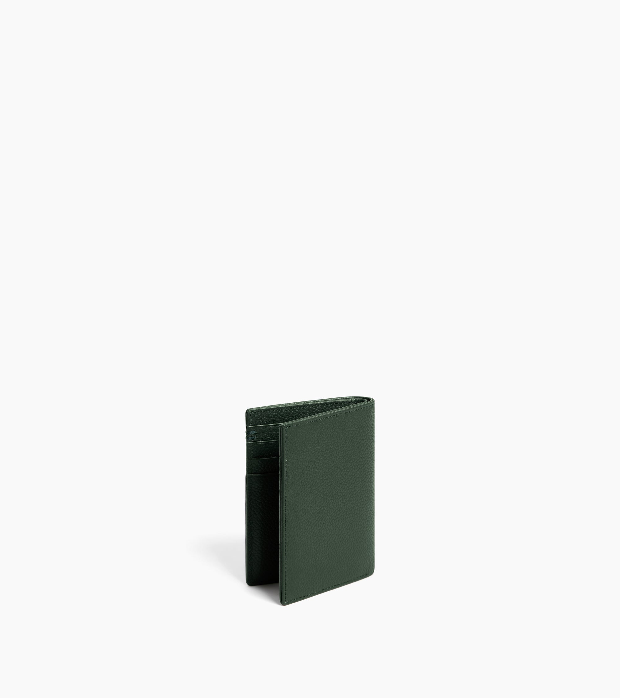 Le Tanneur Lucien petit porte-cartes cuir graine vert malachite