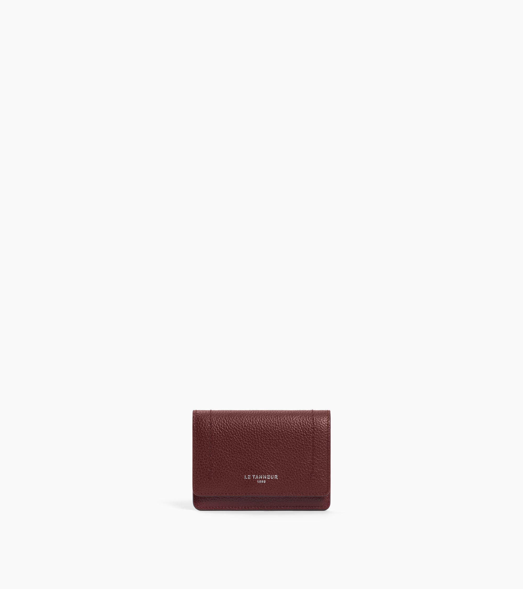 Le Tanneur Louison porte-cartes cuir grainé Rouge Revolution