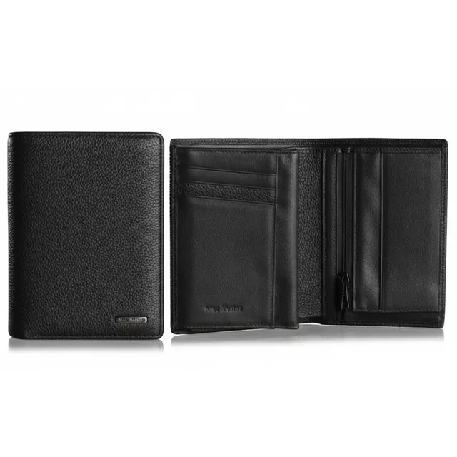 MAC ALYSTER Premium portefeuille européen 3 volets noir cartes