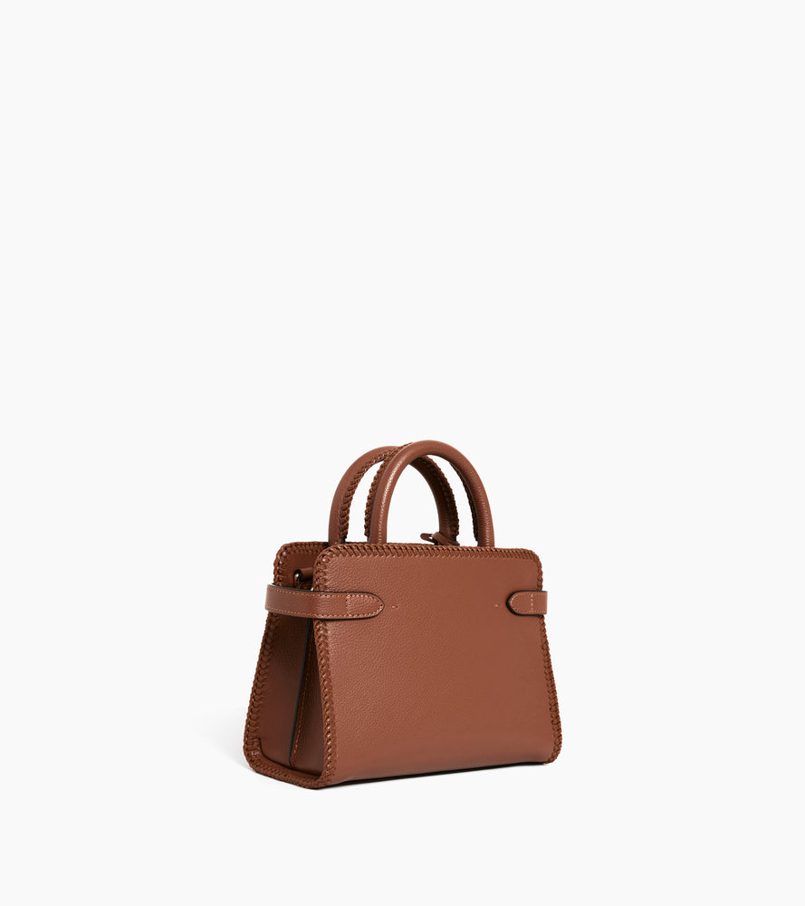 Le Tanneur Emilie petit sac main cuir grainé marron
