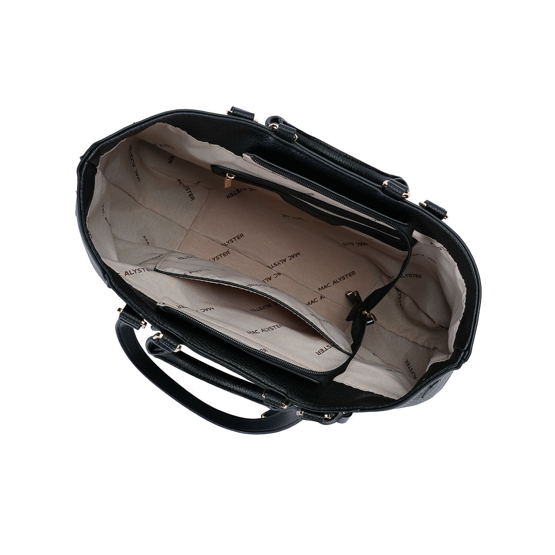 Mac Alyster Crystale Sac Cabas Bowling Taupe Pailleté
