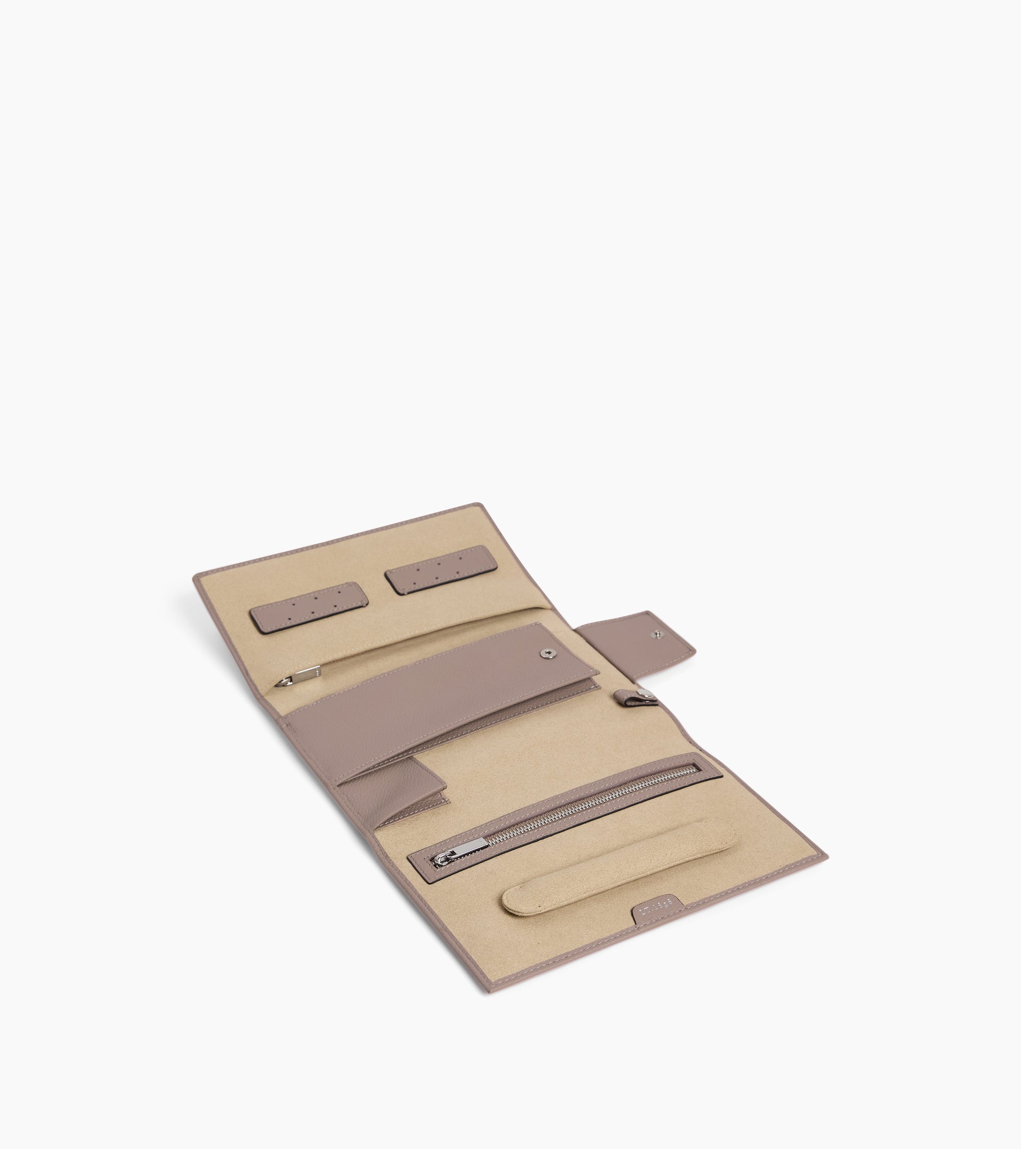 Le Tanneur coffret bijoux cuir grainé Fossil Grey
