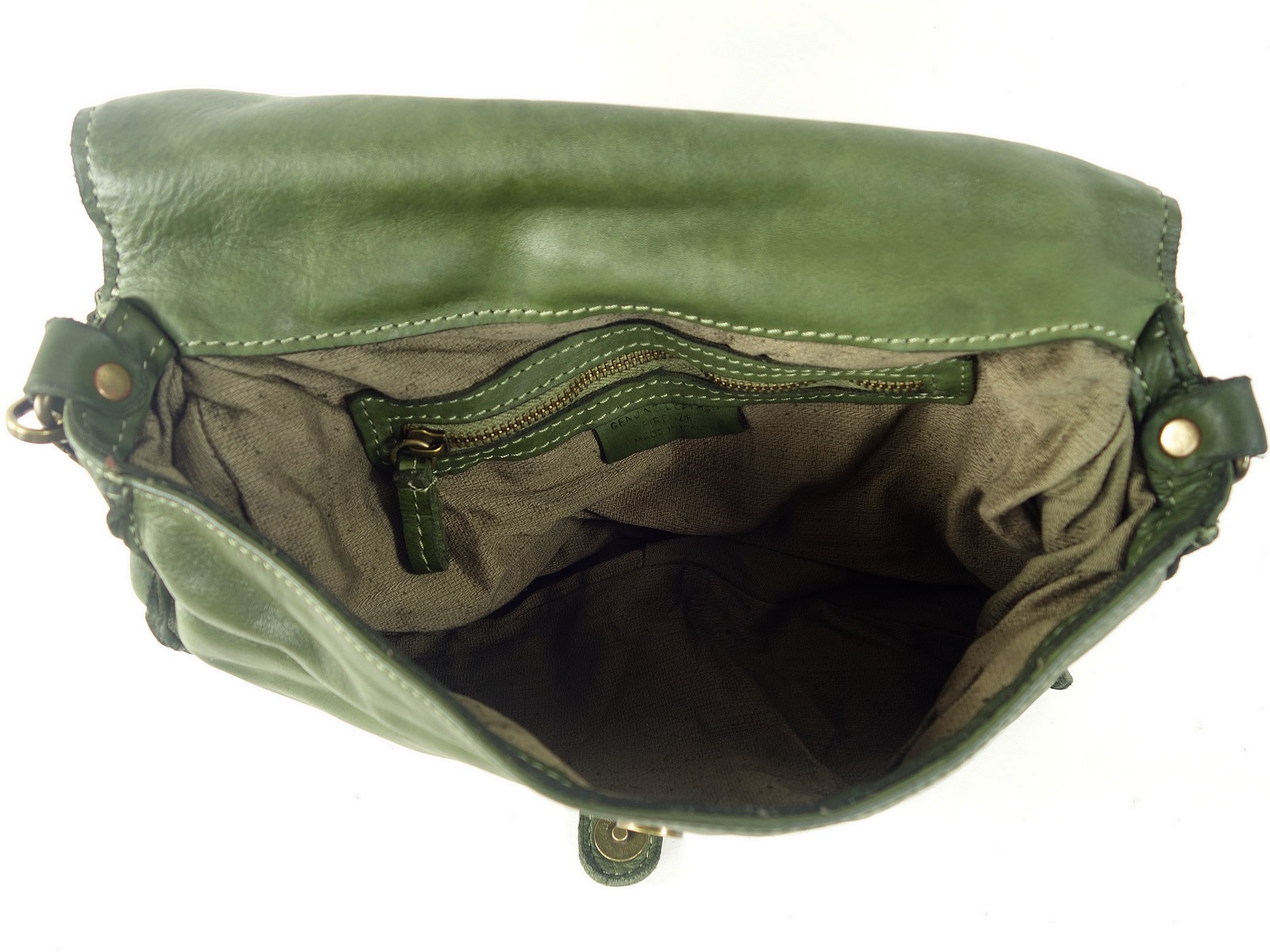 Collection Esprit Cuir Gena pochette cuir vert kaki