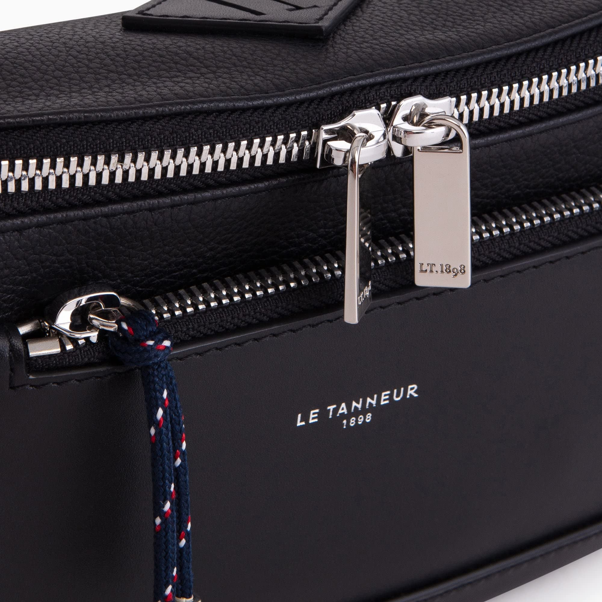Le Tanneur Nathan Sac banane cuir grainé noir 18 cm
