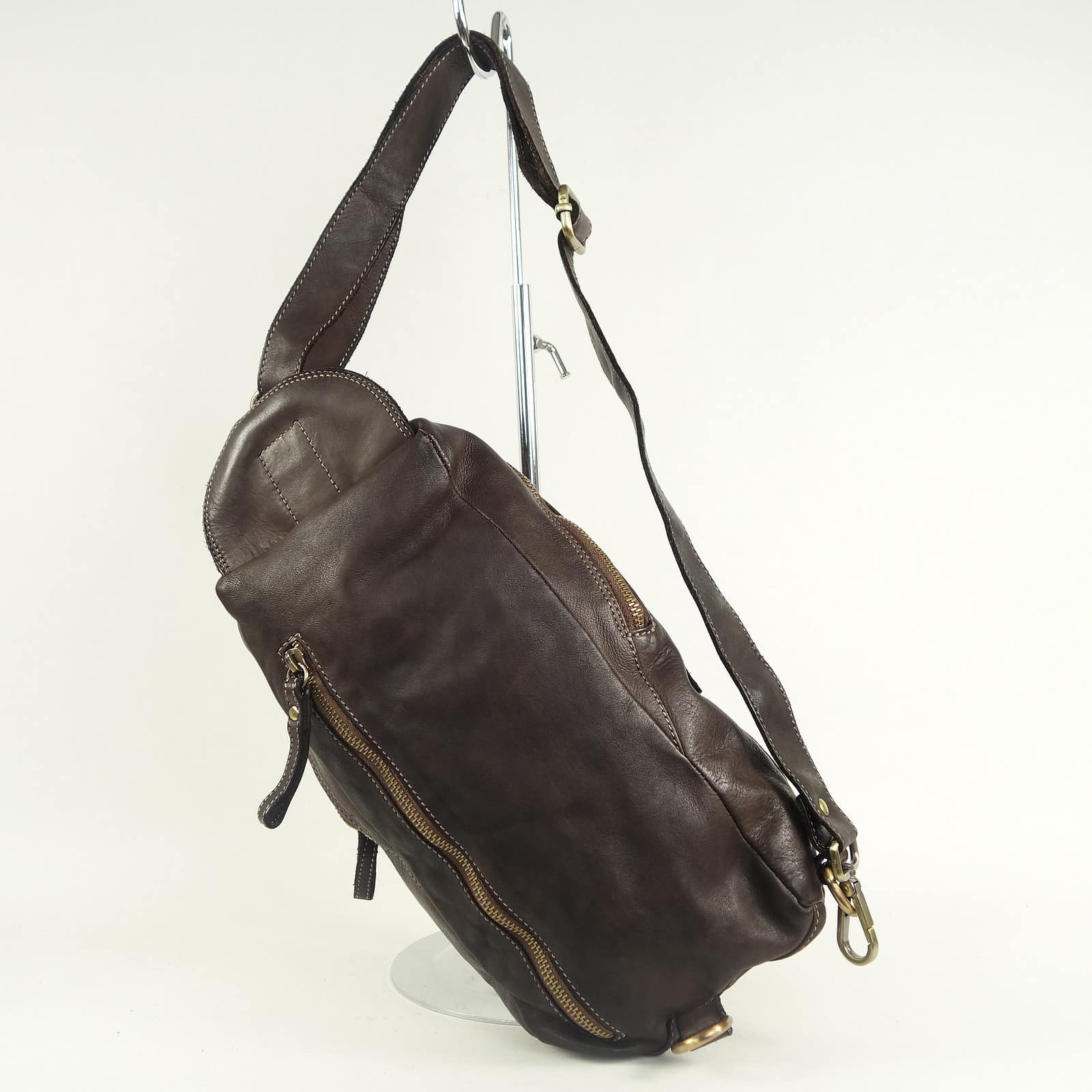 Collection Esprit Cuir BUDY sac holster cuir brun vintage homme