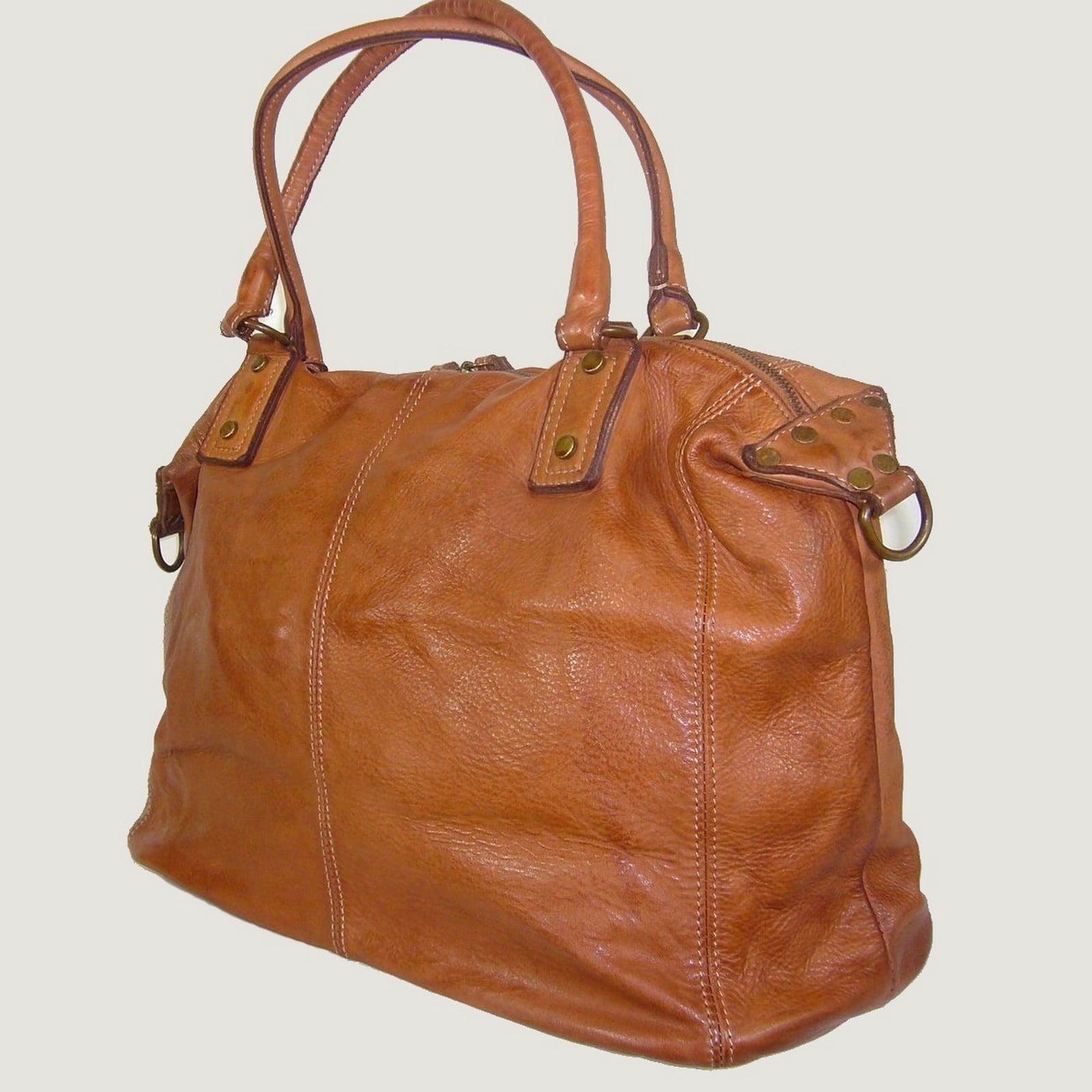 Collection Esprit Cuir Paulette sac voyage cuir naturel