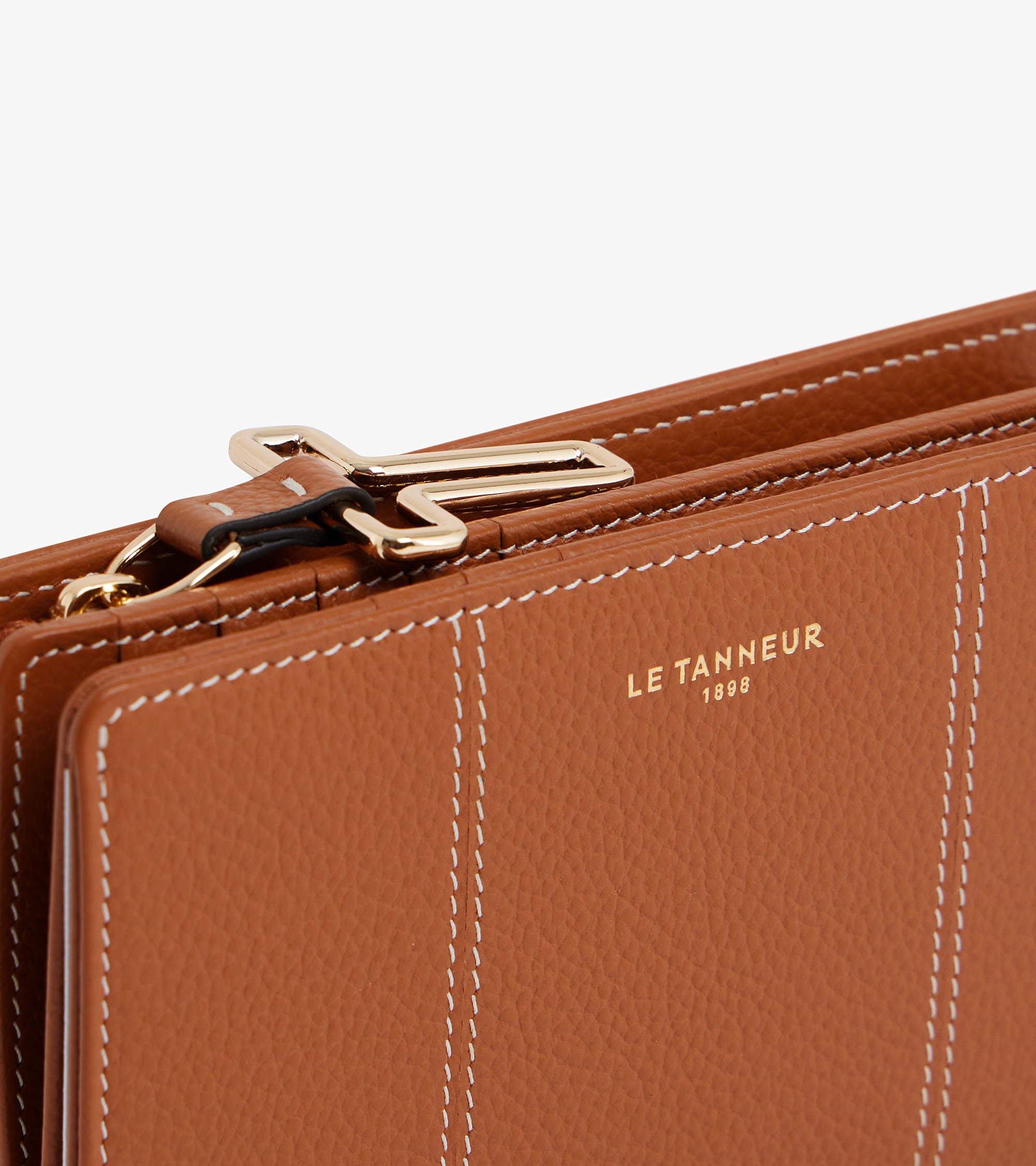Le Tanneur Juliette portefeuille cuir grainé marron
