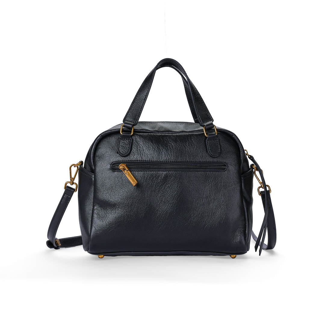 Mac Alyster Canelle Sac à Main Daim Cognac Cuir