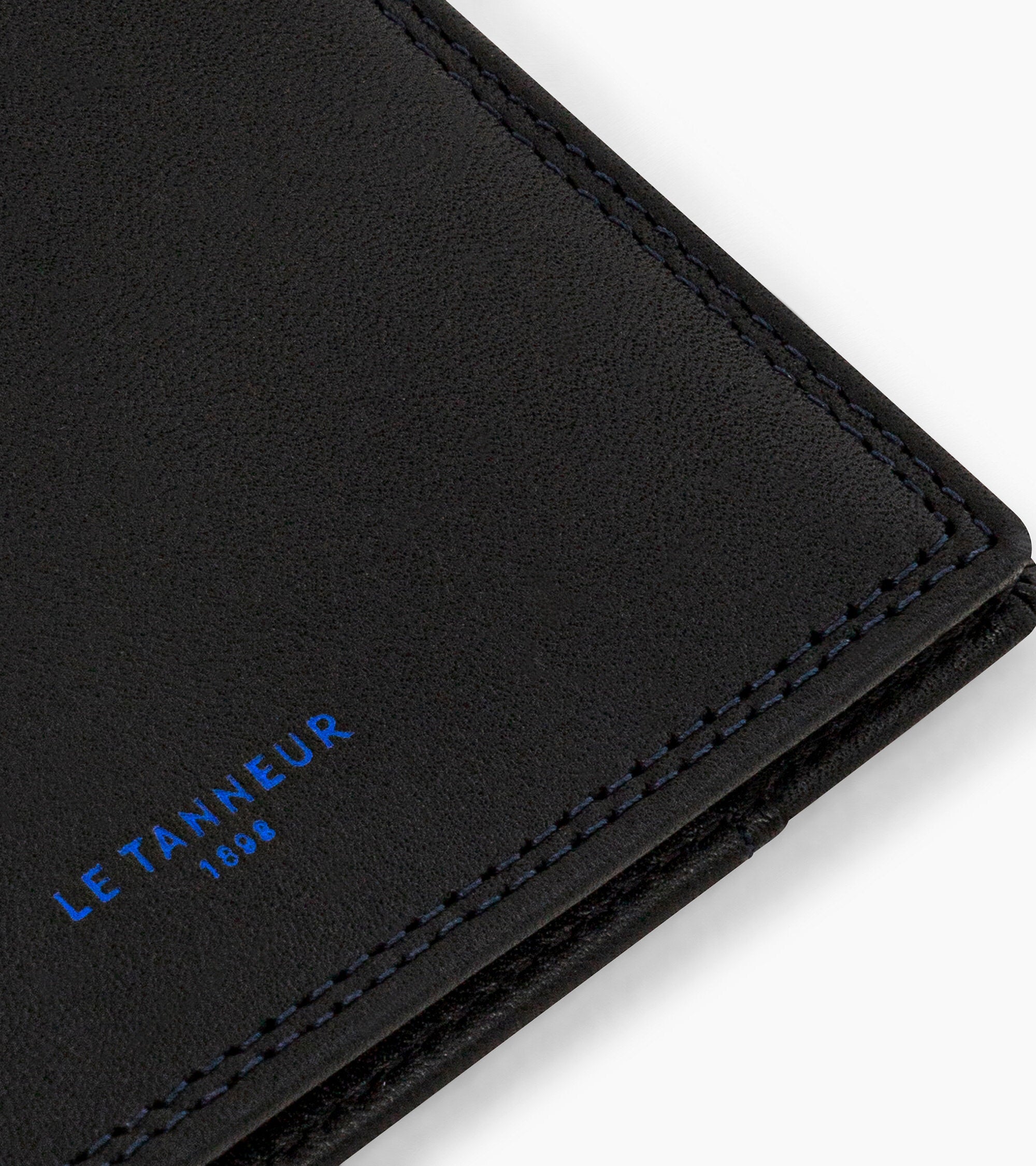 Le Tanneur Martin porte-cartes horizontal noir cuir lisse