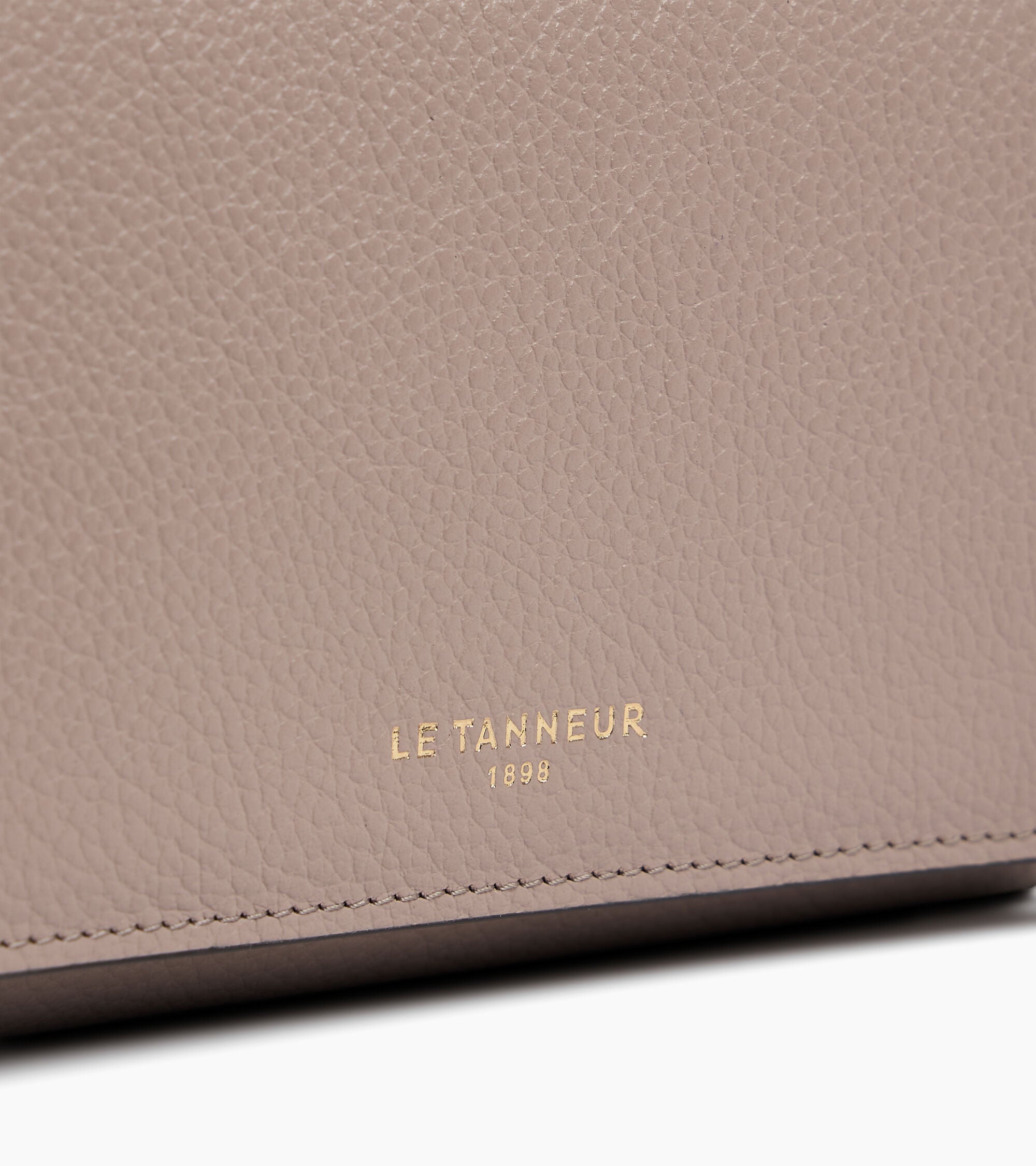 Le Tanneur Louison portefeuille à rabat cuir gris Fossil Grey