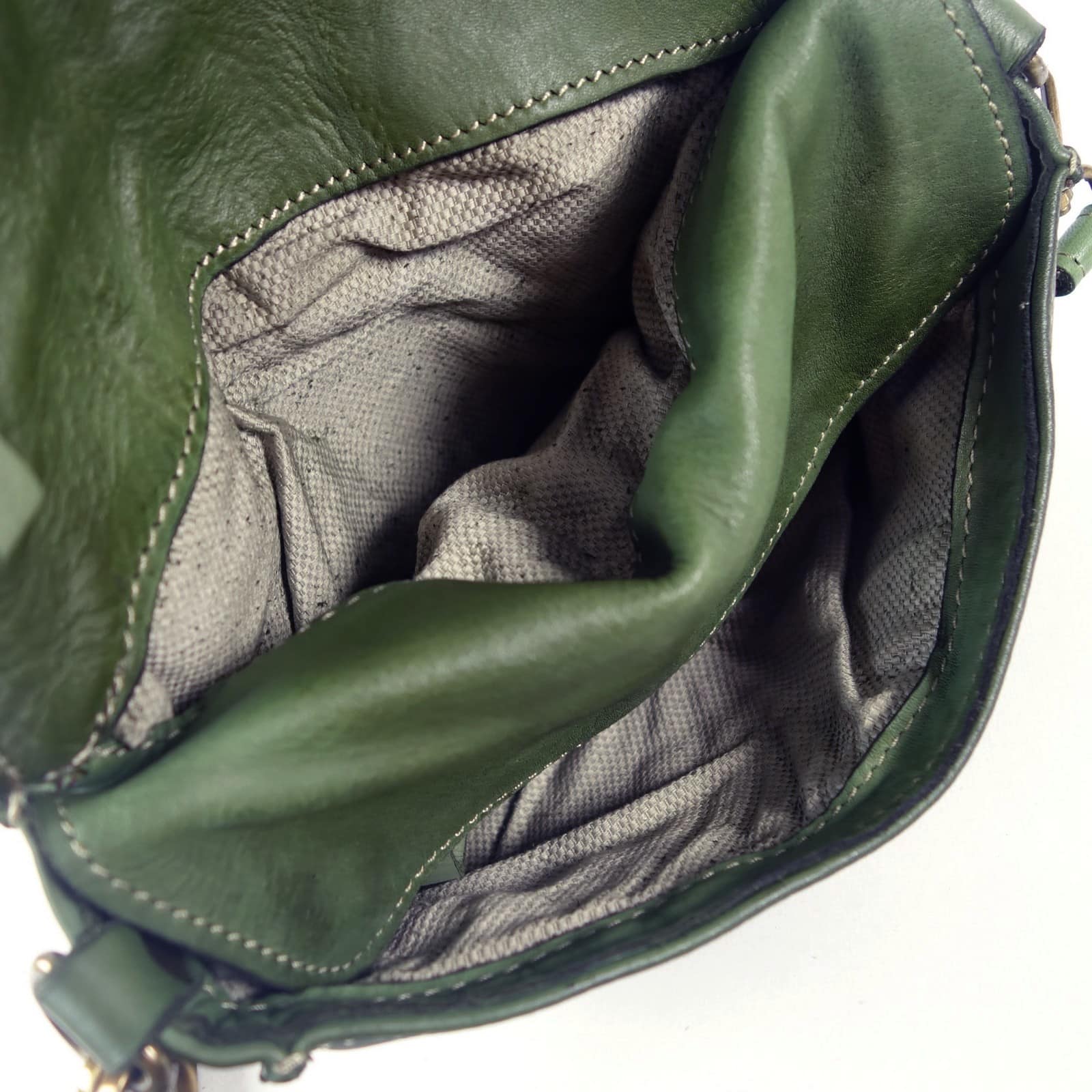 Collection Esprit Cuir Gena mini sac bandoulière cuir vert femme