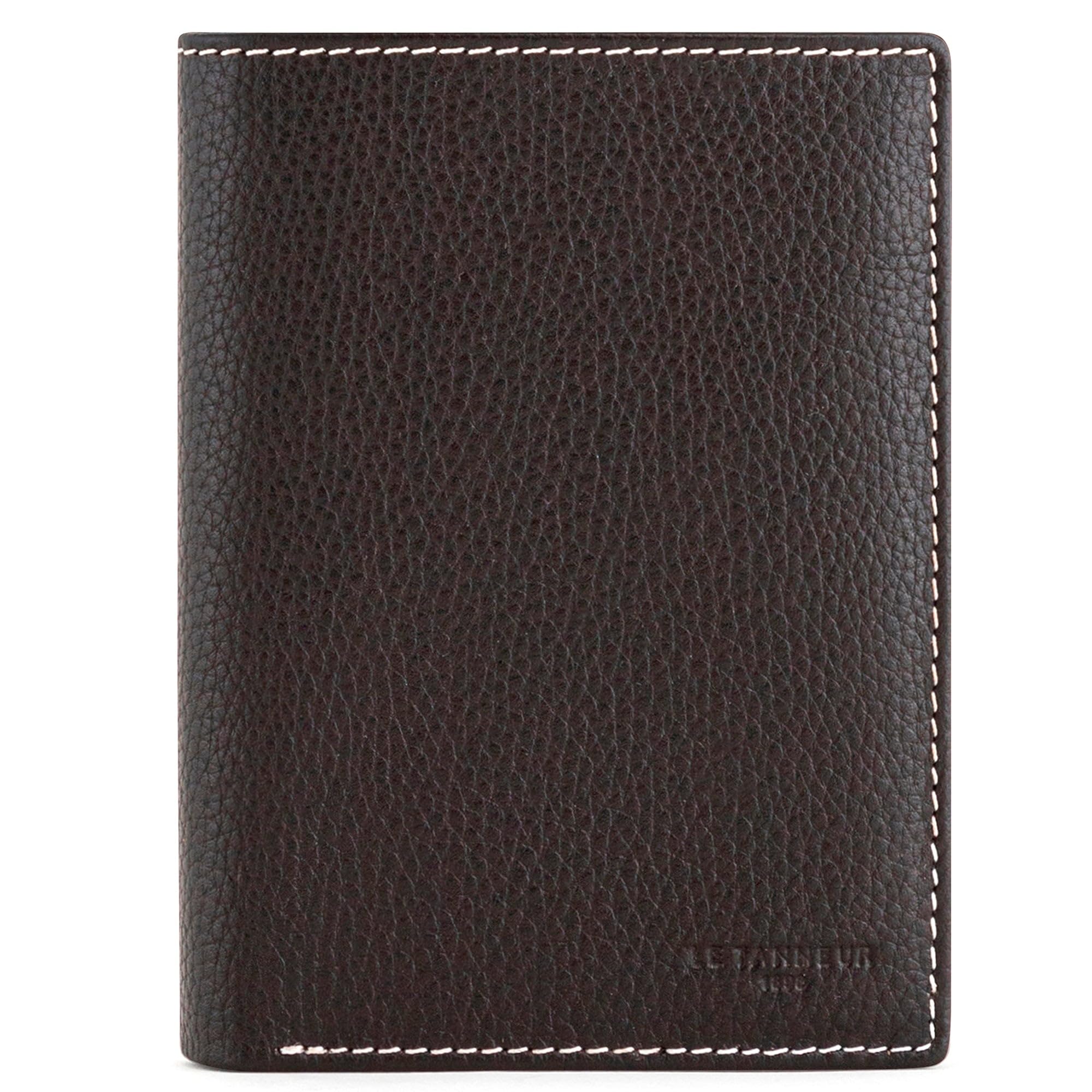 Le Tanneur Charles Portefeuille Zippé Cuir Grainé Noir