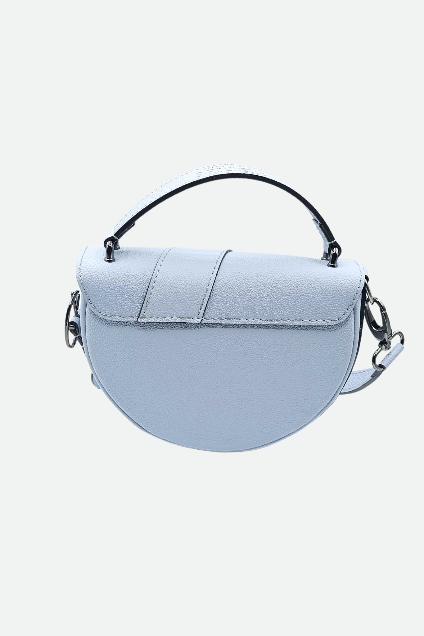 Nodie's Côme Bleu Ciel Grainé Sac Demi-Lune Cuir