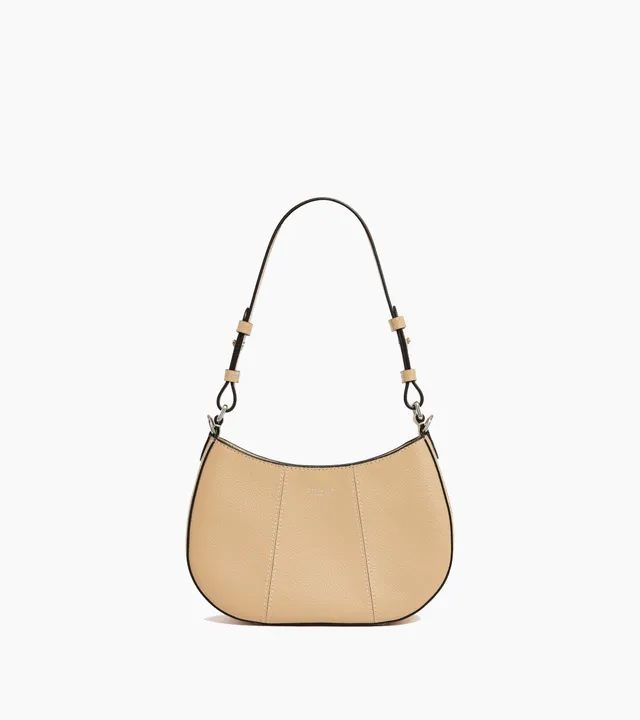 Le Tanneur Juliette petit sac demi-lune cuir Desert